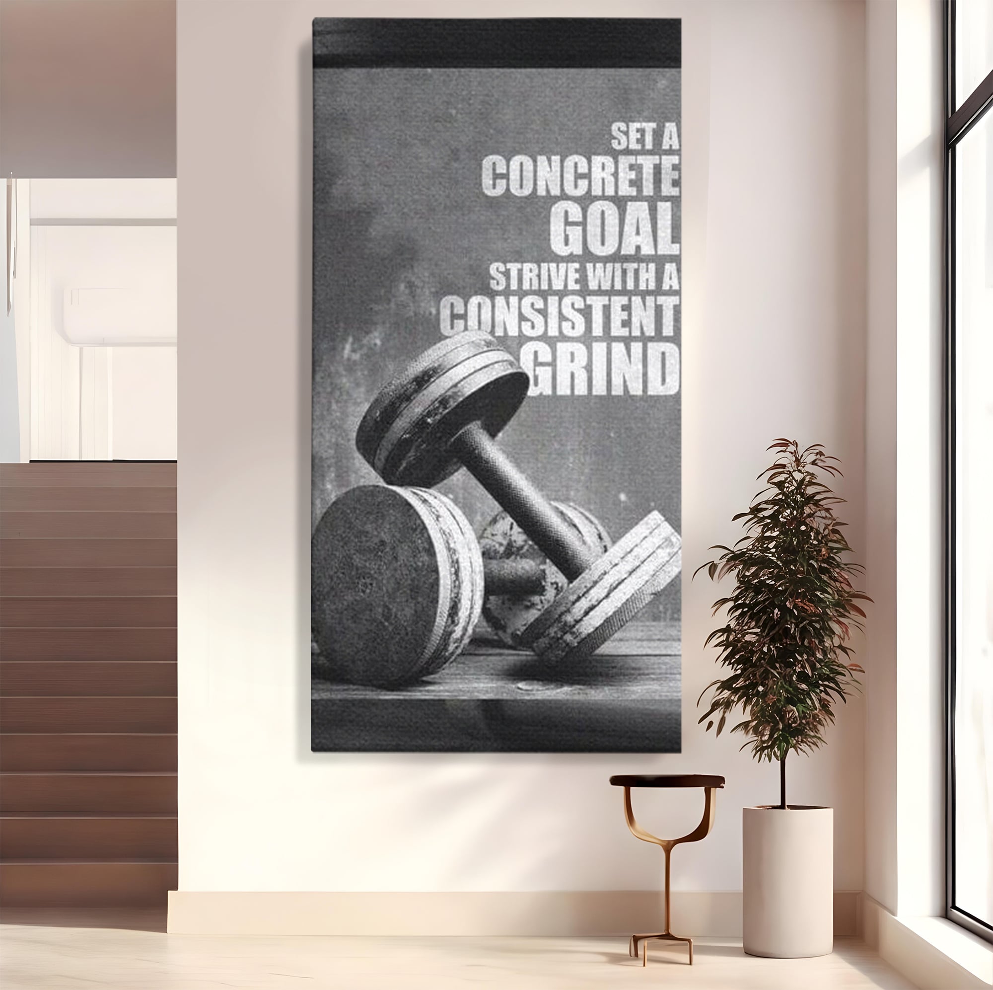 Tablou Canvas Premium  LuxCanva® F1020, Putere Si Perseverenta , Rezistenta, Sport, Disciplina, Determinare, Antrenament, Living, Birou, Sala Sport