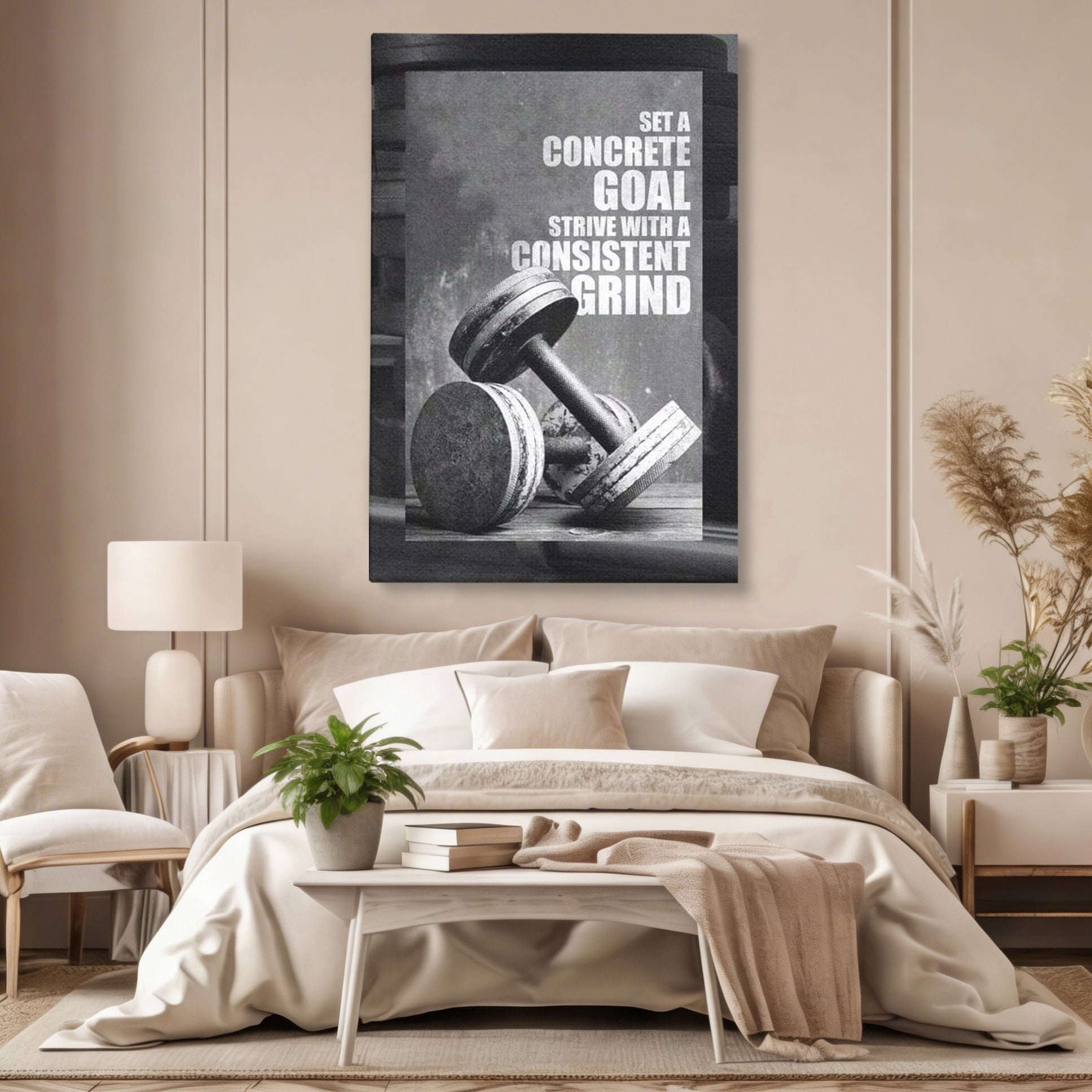 Tablou Canvas Premium  LuxCanva® F1020, Putere Si Perseverenta , Rezistenta, Sport, Disciplina, Determinare, Antrenament, Living, Birou, Sala Sport