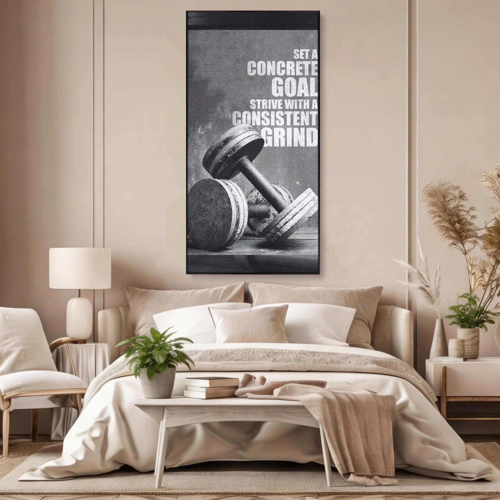 Tablou Canvas Premium  LuxCanva® F1020, Putere Si Perseverenta , Rezistenta, Sport, Disciplina, Determinare, Antrenament, Living, Birou, Sala Sport