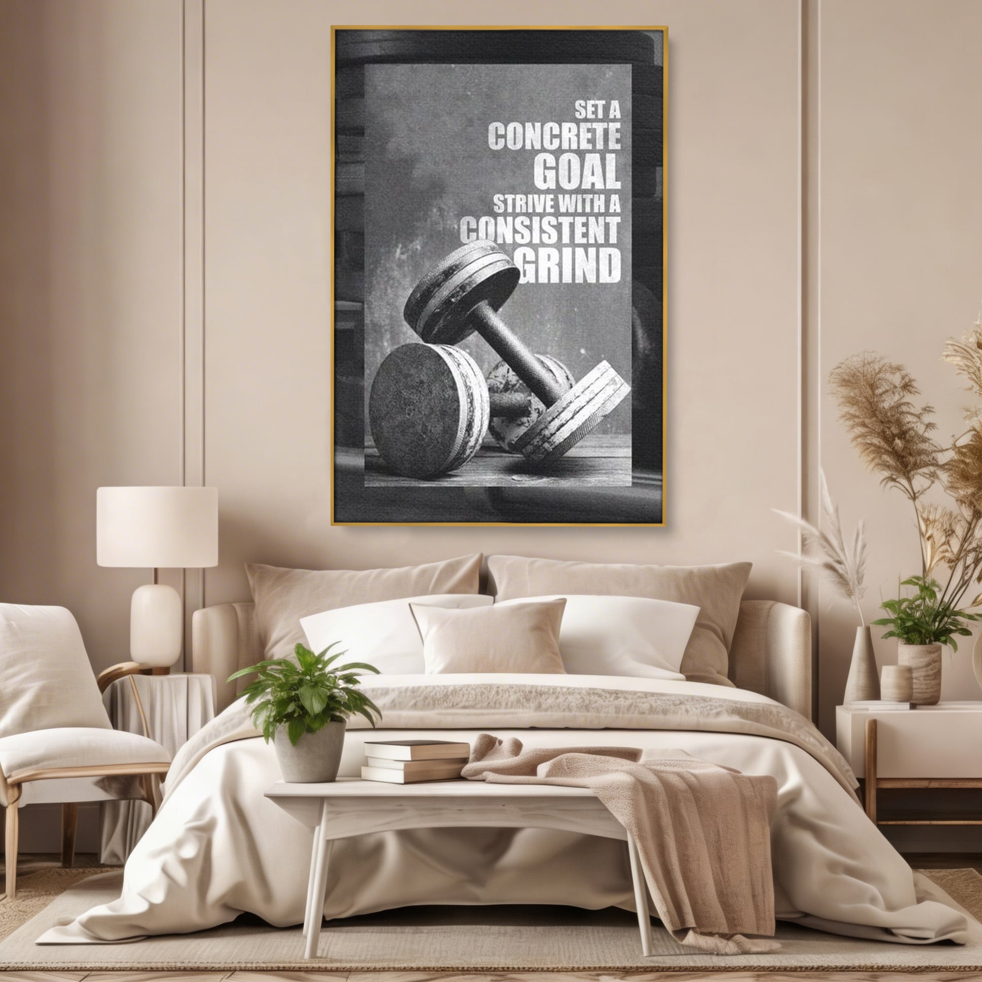Tablou Canvas Premium  LuxCanva® F1020, Putere Si Perseverenta , Rezistenta, Sport, Disciplina, Determinare, Antrenament, Living, Birou, Sala Sport