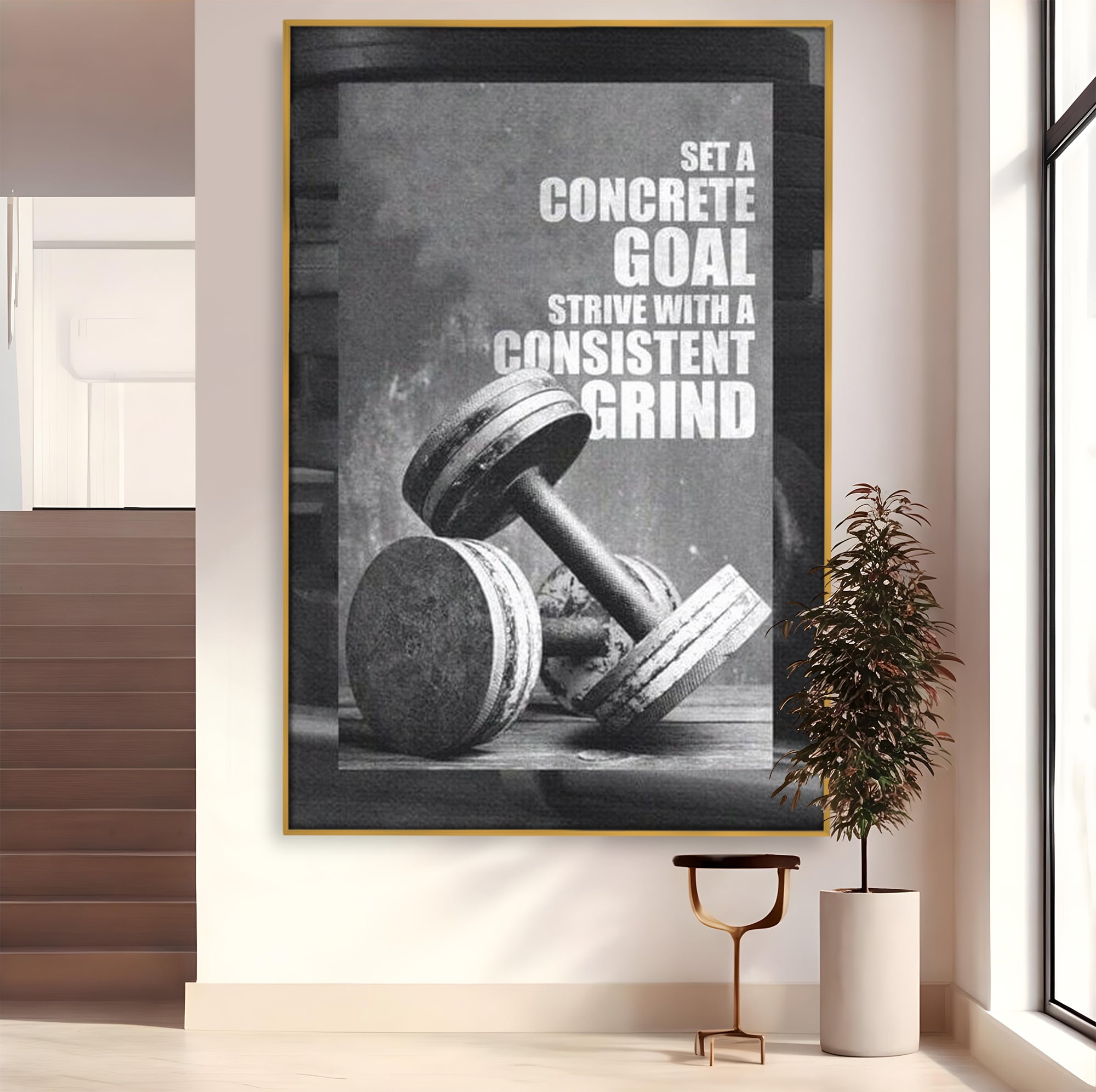 Tablou Canvas Premium  LuxCanva® F1020, Putere Si Perseverenta , Rezistenta, Sport, Disciplina, Determinare, Antrenament, Living, Birou, Sala Sport