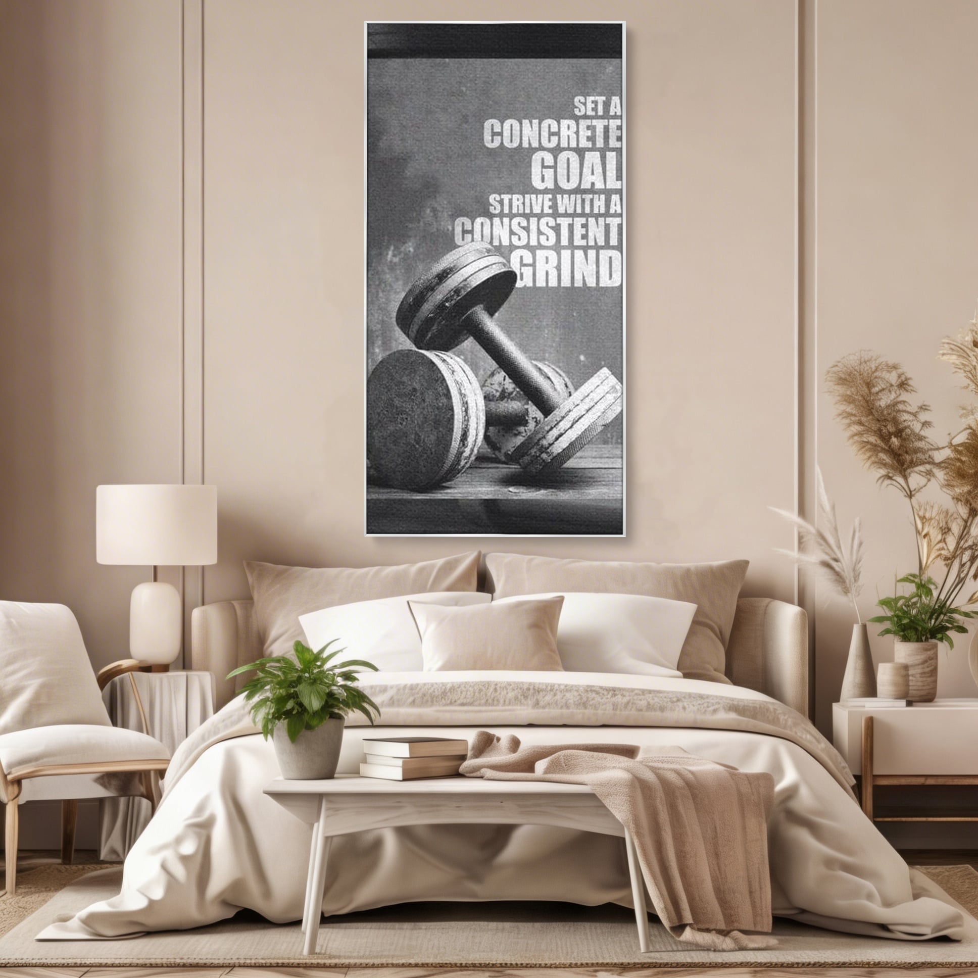 Tablou Canvas Premium  LuxCanva® F1020, Putere Si Perseverenta , Rezistenta, Sport, Disciplina, Determinare, Antrenament, Living, Birou, Sala Sport