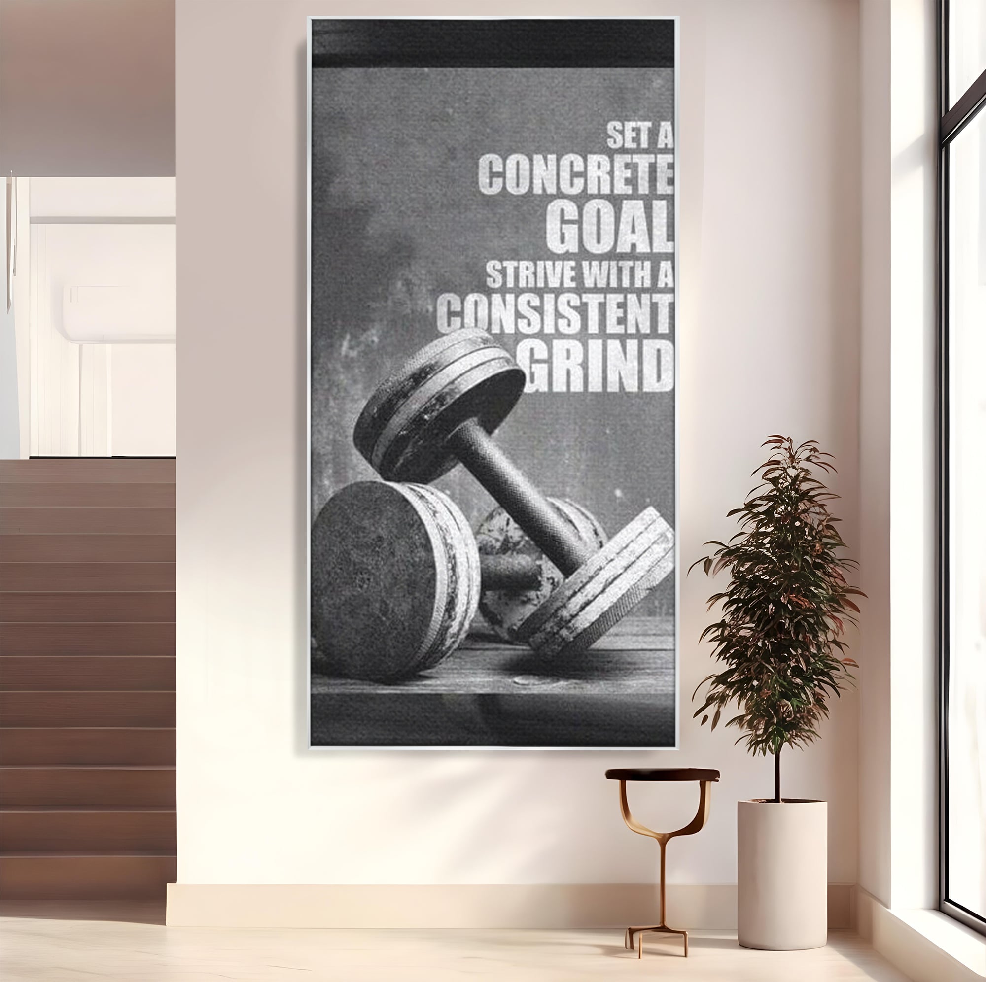 Tablou Canvas Premium  LuxCanva® F1020, Putere Si Perseverenta , Rezistenta, Sport, Disciplina, Determinare, Antrenament, Living, Birou, Sala Sport