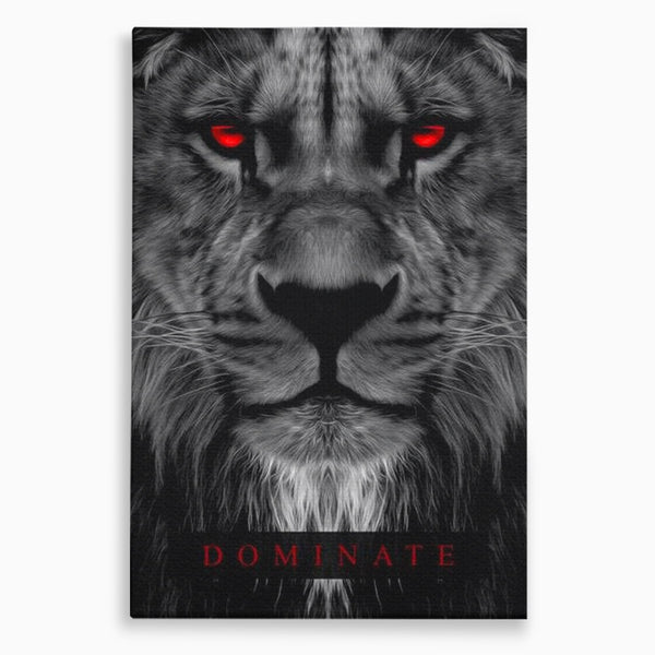 Tablou Canvas Premium LuxCanva® F1021, Fii Rege , Leu, Lider, Puternic, Jungla, Forta, Savana, Coroana, Impunator, Living Room, Birou, Culori vibrante