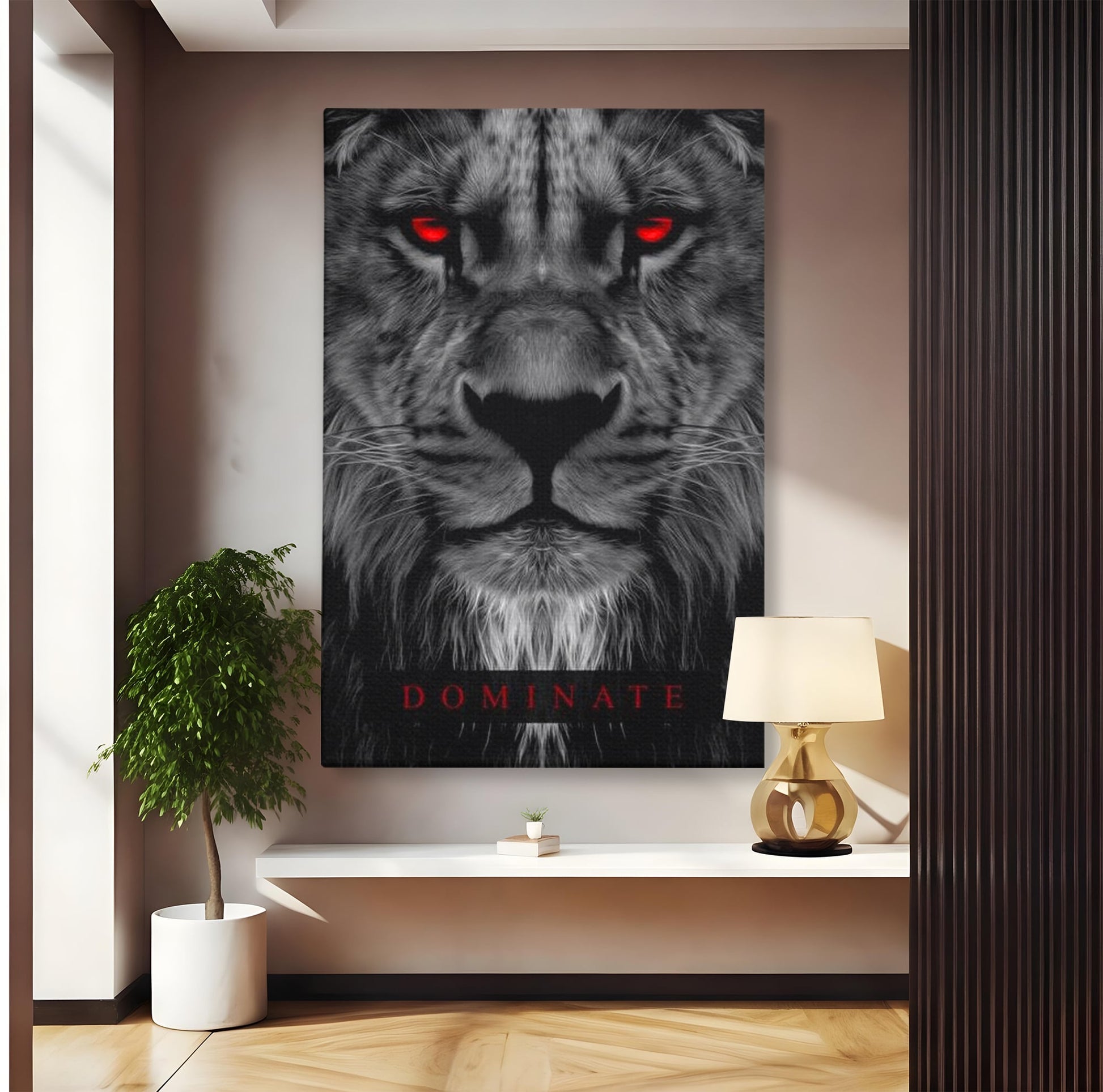 Tablou Canvas Premium LuxCanva® F1021, Fii Rege , Leu, Lider, Puternic, Jungla, Forta, Savana, Coroana, Impunator, Living Room, Birou, Culori vibrante