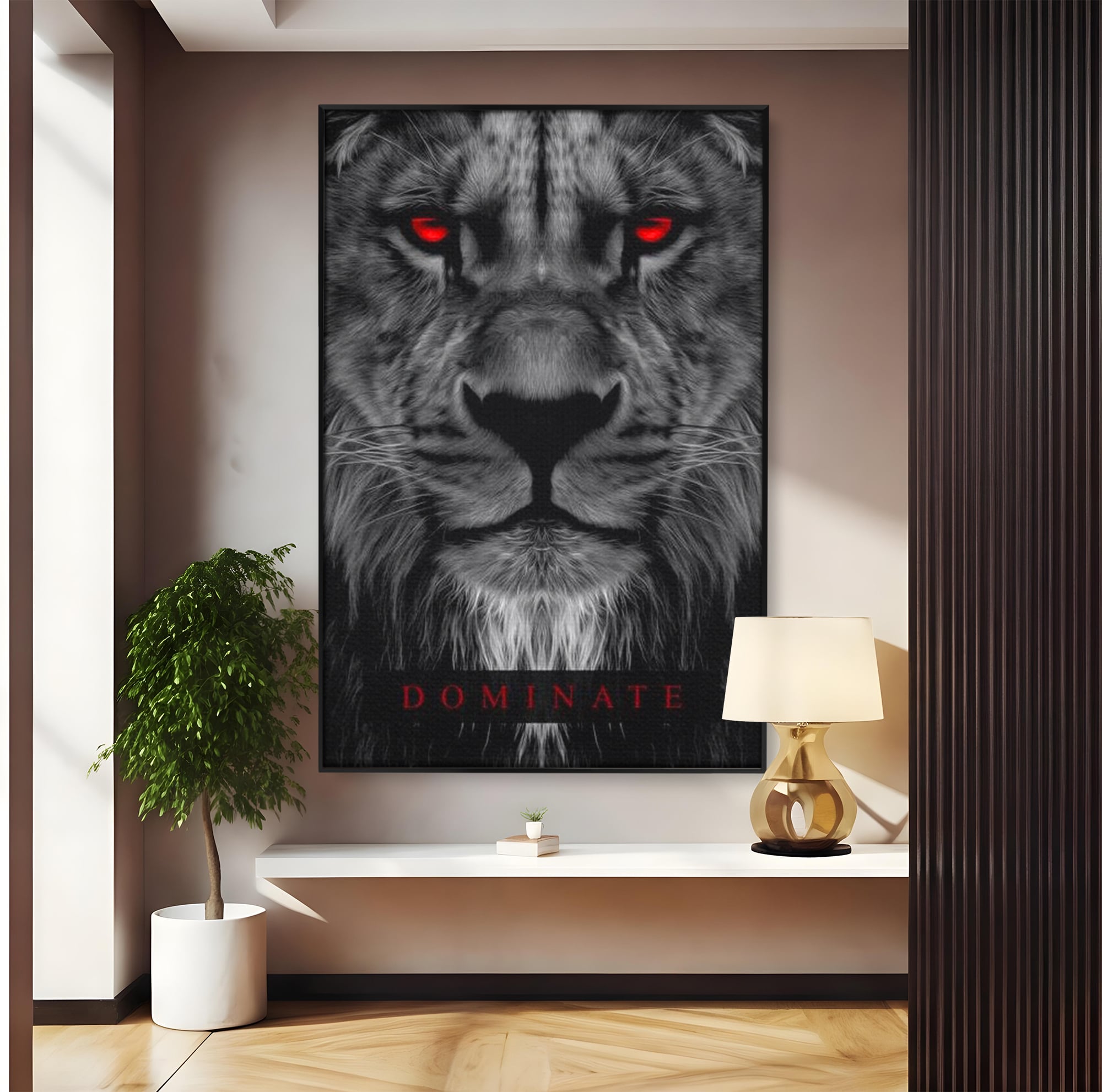 Tablou Canvas Premium LuxCanva® F1021, Fii Rege , Leu, Lider, Puternic, Jungla, Forta, Savana, Coroana, Impunator, Living Room, Birou, Culori vibrante