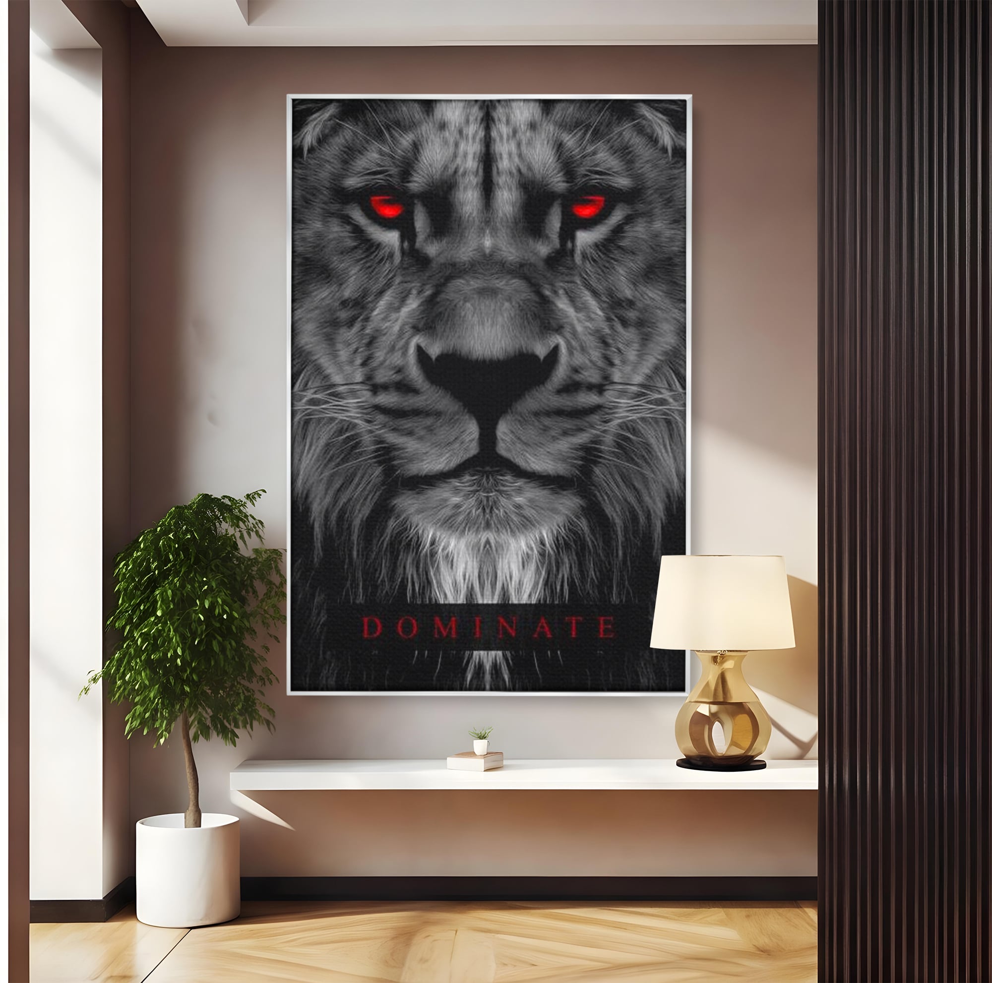 Tablou Canvas Premium LuxCanva® F1021, Fii Rege , Leu, Lider, Puternic, Jungla, Forta, Savana, Coroana, Impunator, Living Room, Birou, Culori vibrante