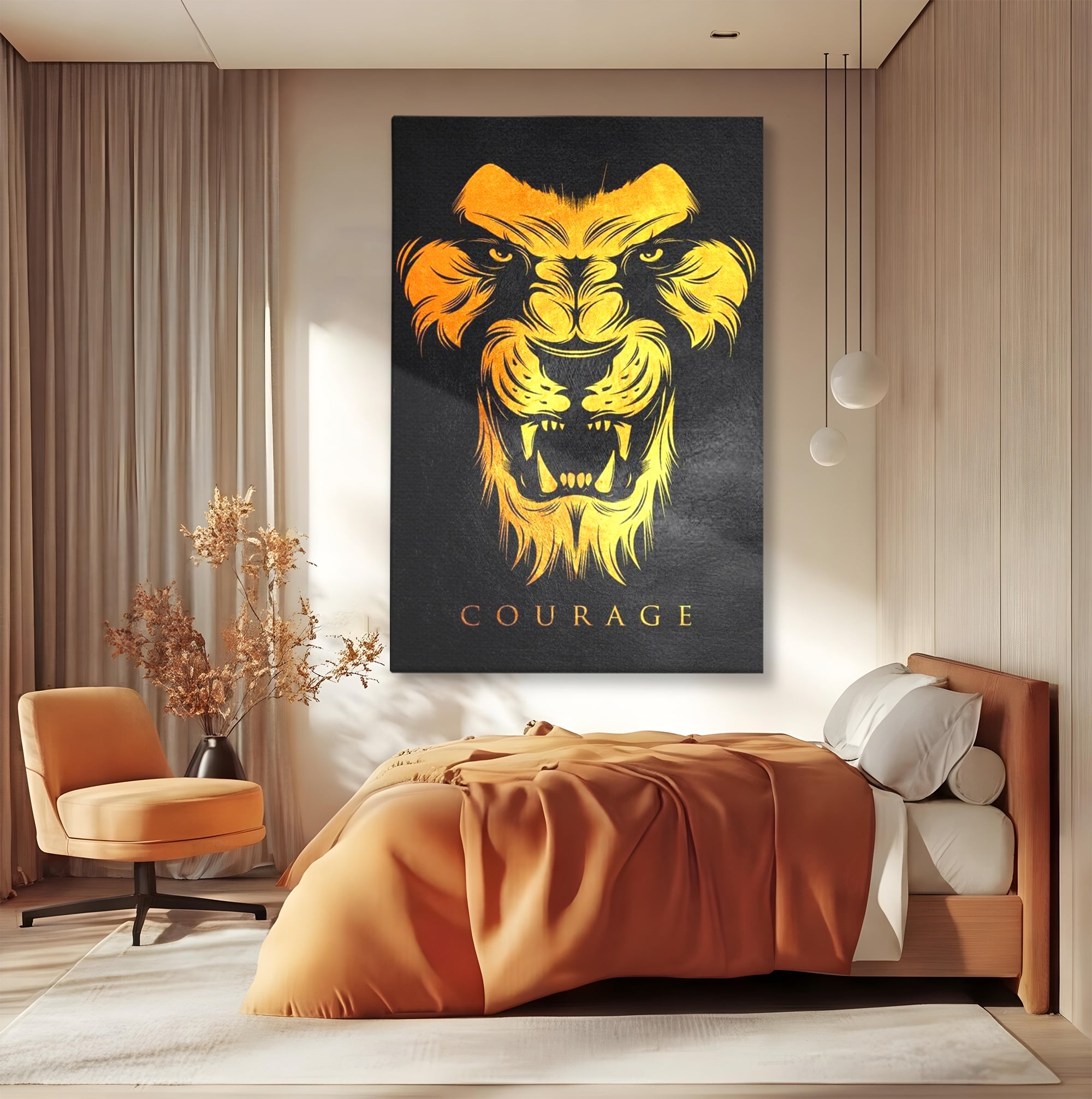 Tablou Canvas Premium LuxCanva® F1023, Privirea Succesului , Succes, Evolutie, Mentalitate, Lider, Succes, Living Room, Birou, Culori vibrante