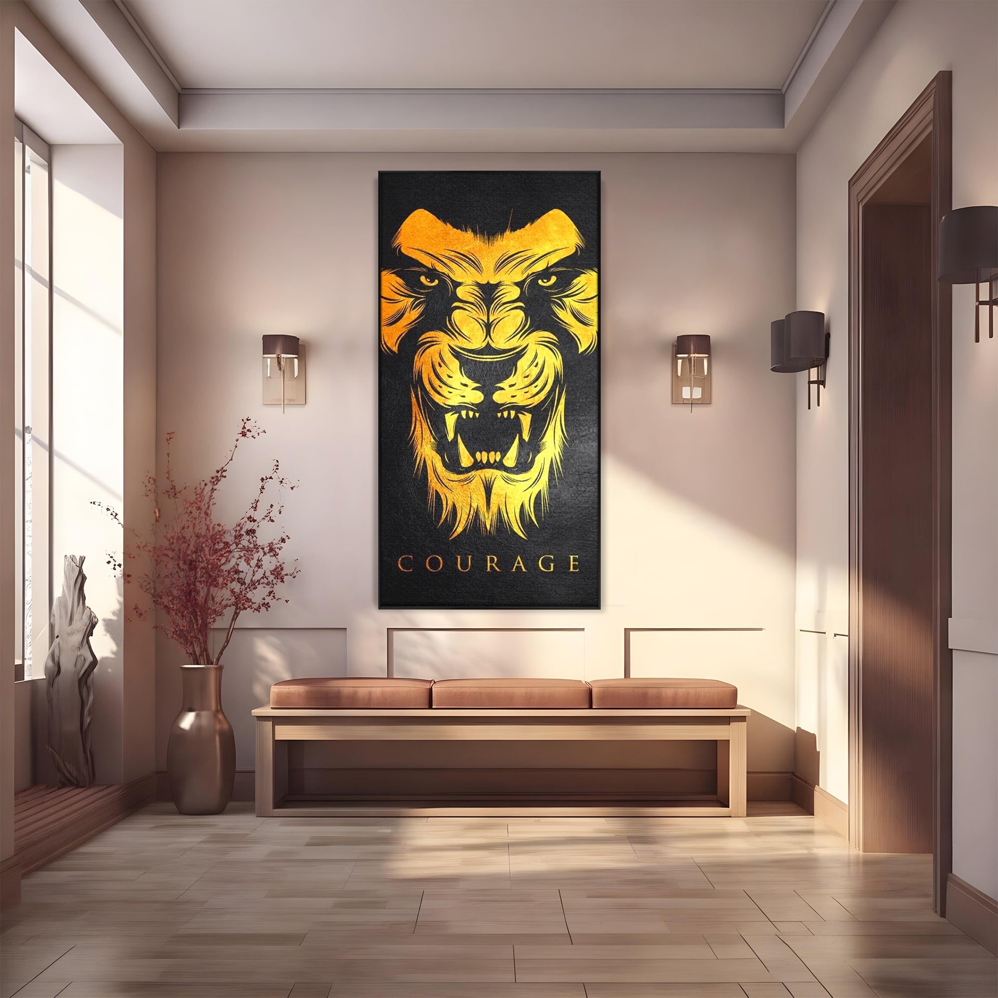 Tablou Canvas Premium LuxCanva® F1023, Privirea Succesului , Succes, Evolutie, Mentalitate, Lider, Succes, Living Room, Birou, Culori vibrante