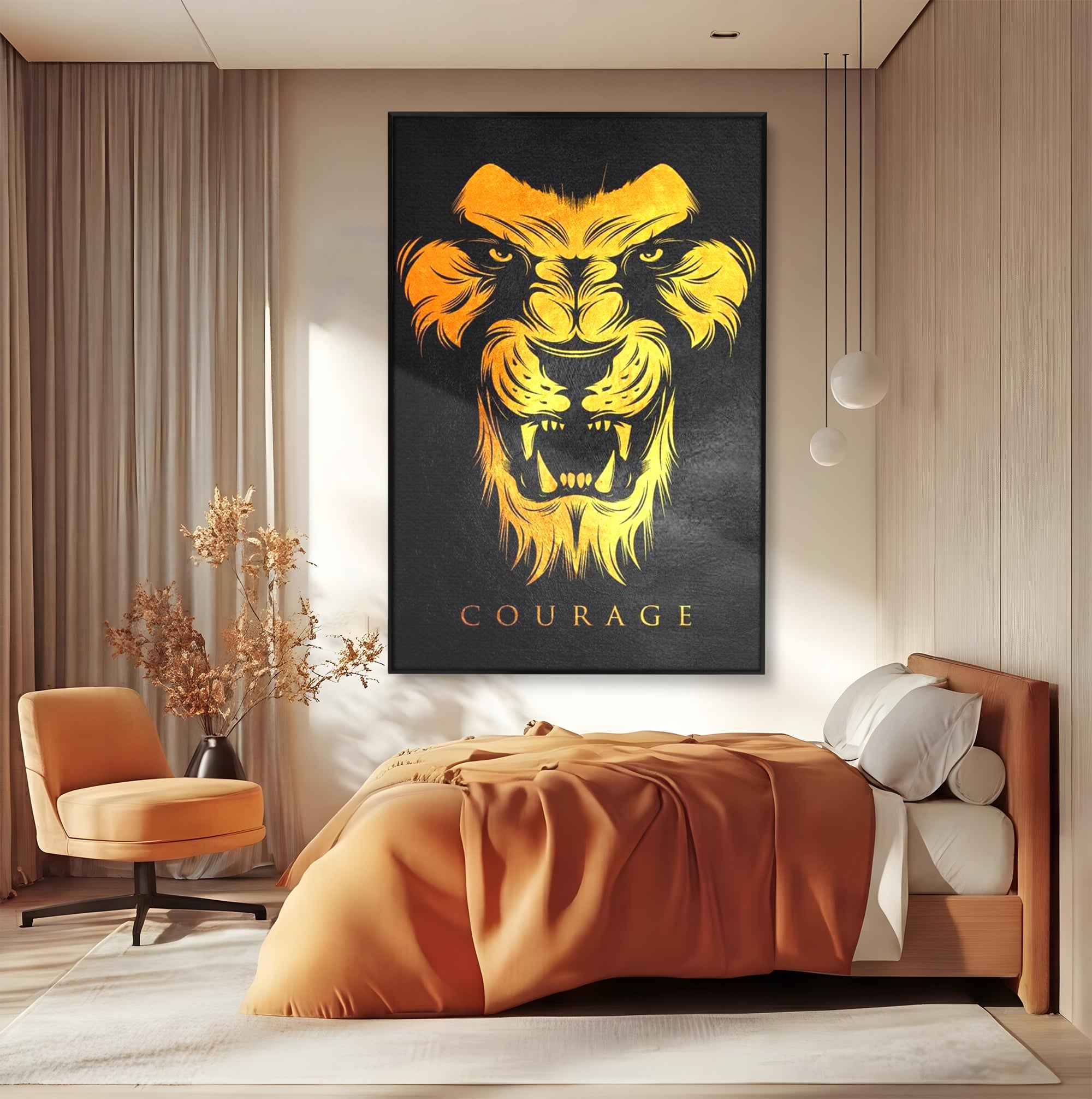 Tablou Canvas Premium LuxCanva® F1023, Privirea Succesului , Succes, Evolutie, Mentalitate, Lider, Succes, Living Room, Birou, Culori vibrante