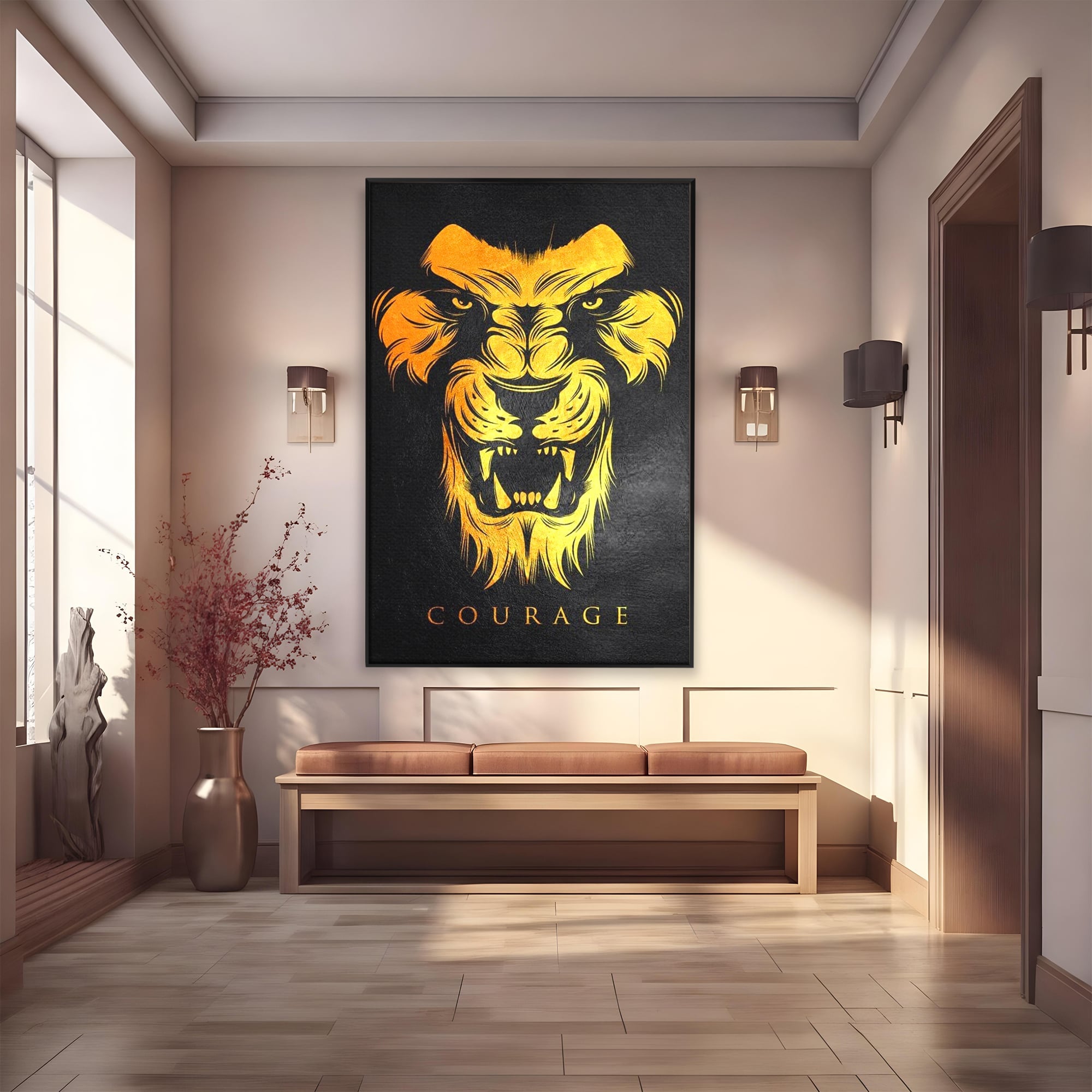 Tablou Canvas Premium LuxCanva® F1023, Privirea Succesului , Succes, Evolutie, Mentalitate, Lider, Succes, Living Room, Birou, Culori vibrante