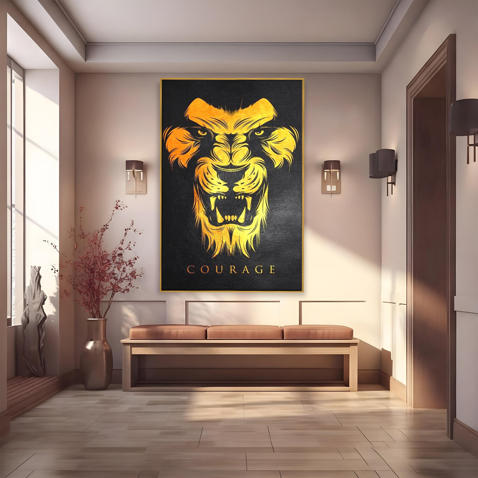 Tablou Canvas Premium LuxCanva® F1023, Privirea Succesului , Succes, Evolutie, Mentalitate, Lider, Succes, Living Room, Birou, Culori vibrante