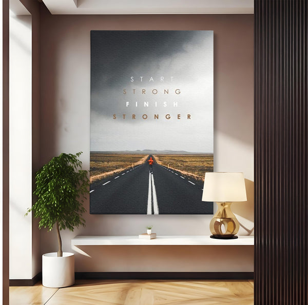 Tablou Canvas Premium LuxCanva® F1024, Calatoria Conteaza , Sportiv, Reusita, Obstacole, Ambitie, Determinare, Living Room, Birou, Culori vibrante