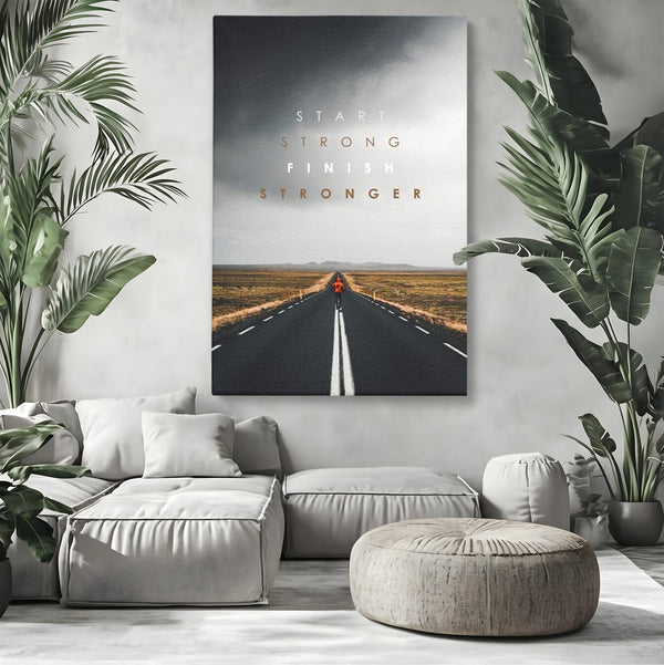 Tablou Canvas Premium LuxCanva® F1024, Calatoria Conteaza , Sportiv, Reusita, Obstacole, Ambitie, Determinare, Living Room, Birou, Culori vibrante