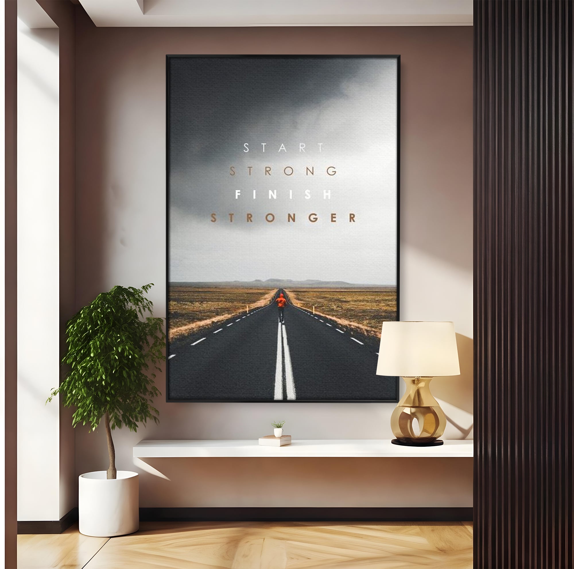 Tablou Canvas Premium LuxCanva® F1024, Calatoria Conteaza , Sportiv, Reusita, Obstacole, Ambitie, Determinare, Living Room, Birou, Culori vibrante