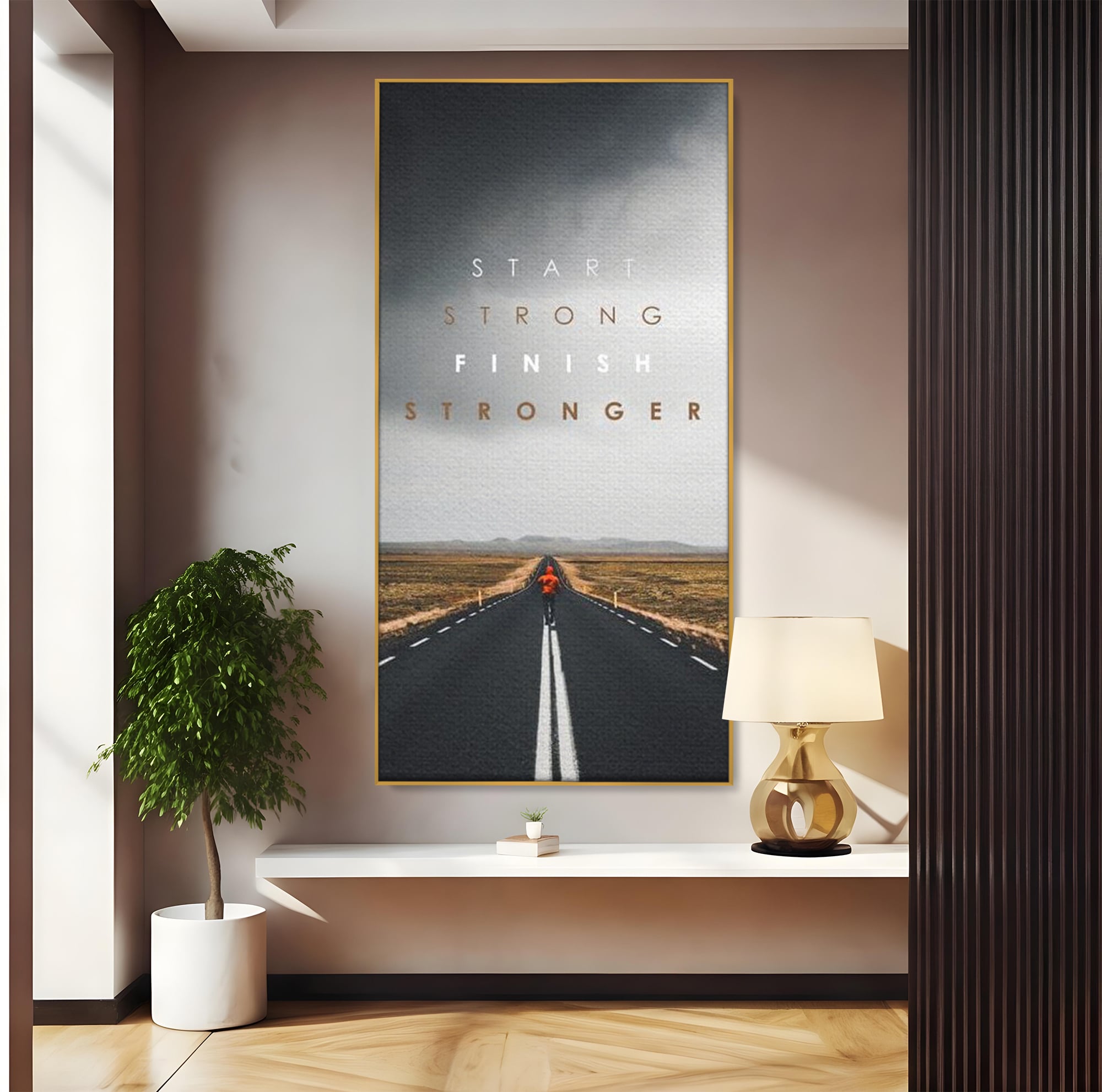 Tablou Canvas Premium LuxCanva® F1024, Calatoria Conteaza , Sportiv, Reusita, Obstacole, Ambitie, Determinare, Living Room, Birou, Culori vibrante