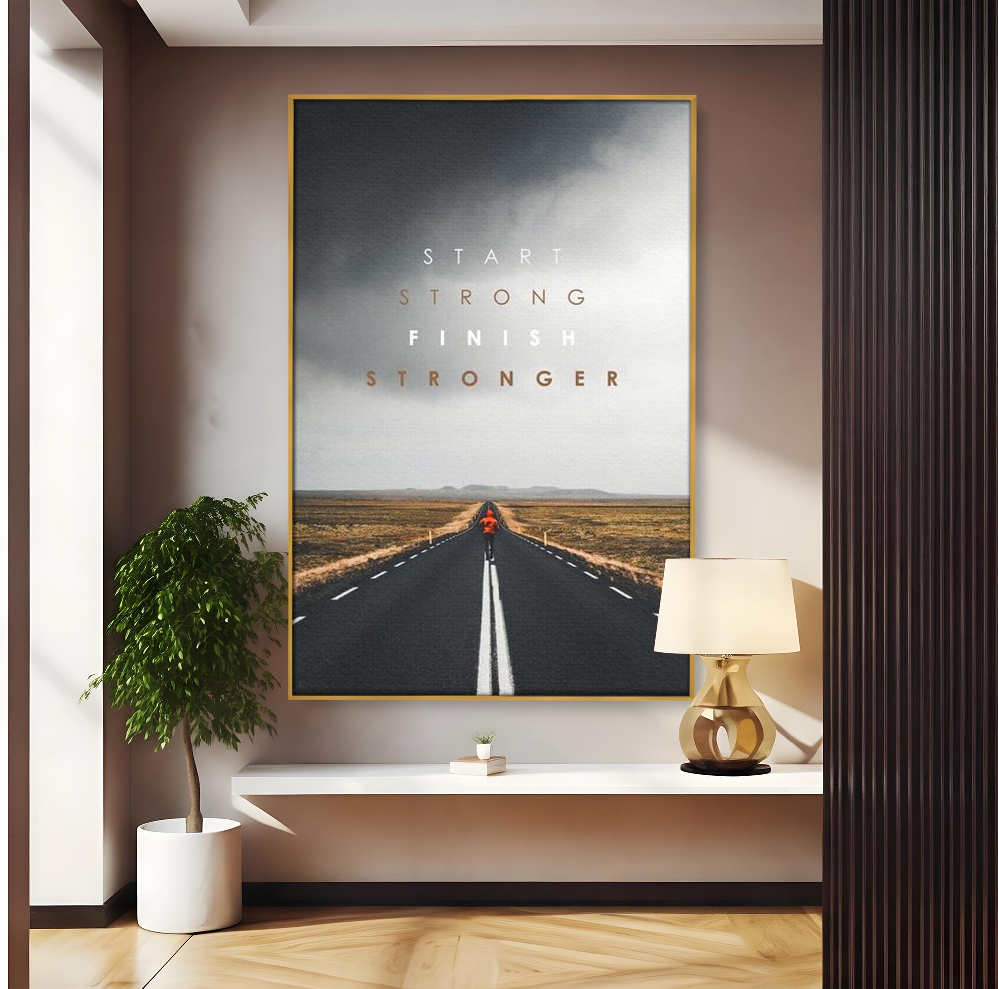 Tablou Canvas Premium LuxCanva® F1024, Calatoria Conteaza , Sportiv, Reusita, Obstacole, Ambitie, Determinare, Living Room, Birou, Culori vibrante