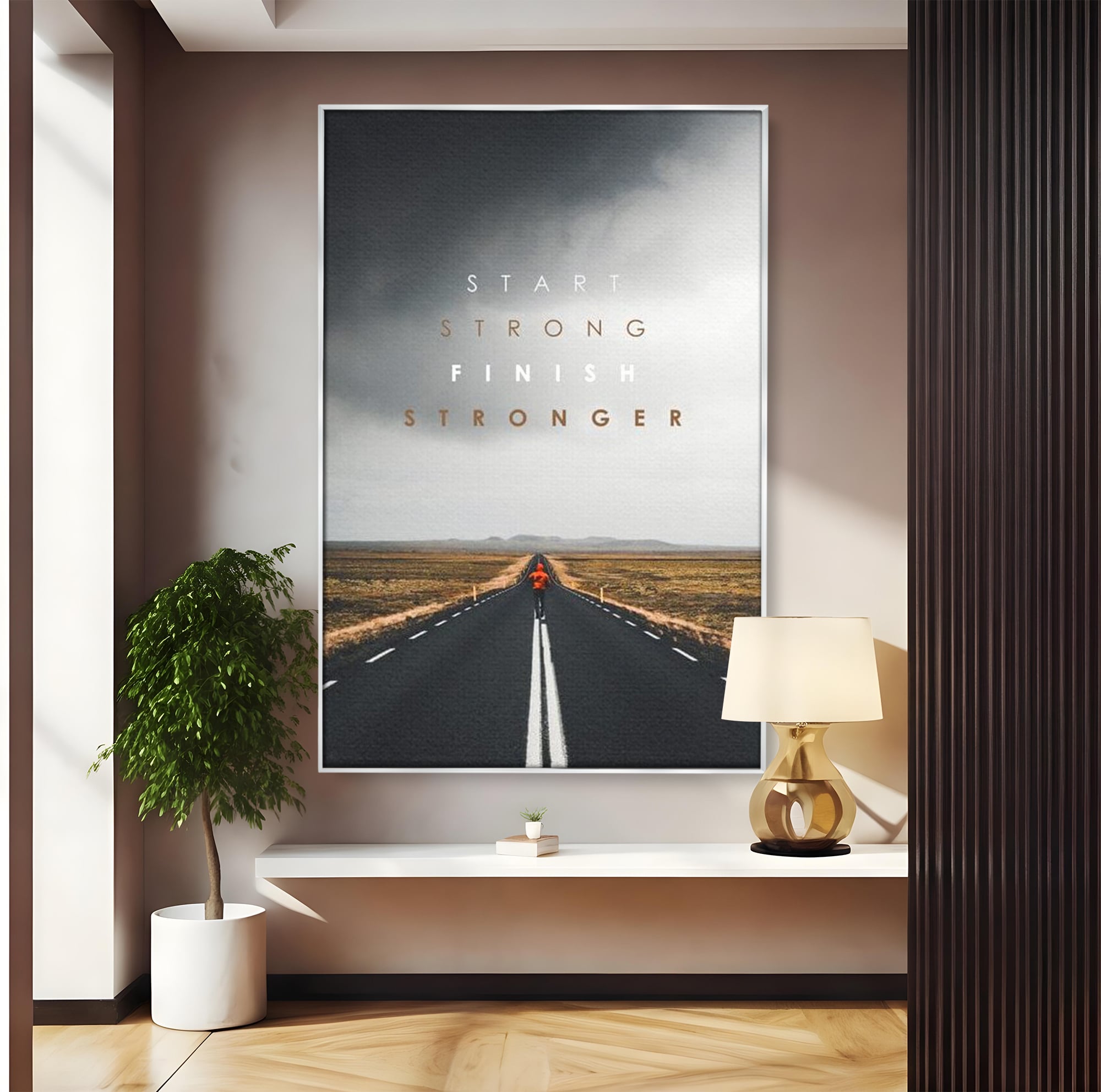 Tablou Canvas Premium LuxCanva® F1024, Calatoria Conteaza , Sportiv, Reusita, Obstacole, Ambitie, Determinare, Living Room, Birou, Culori vibrante