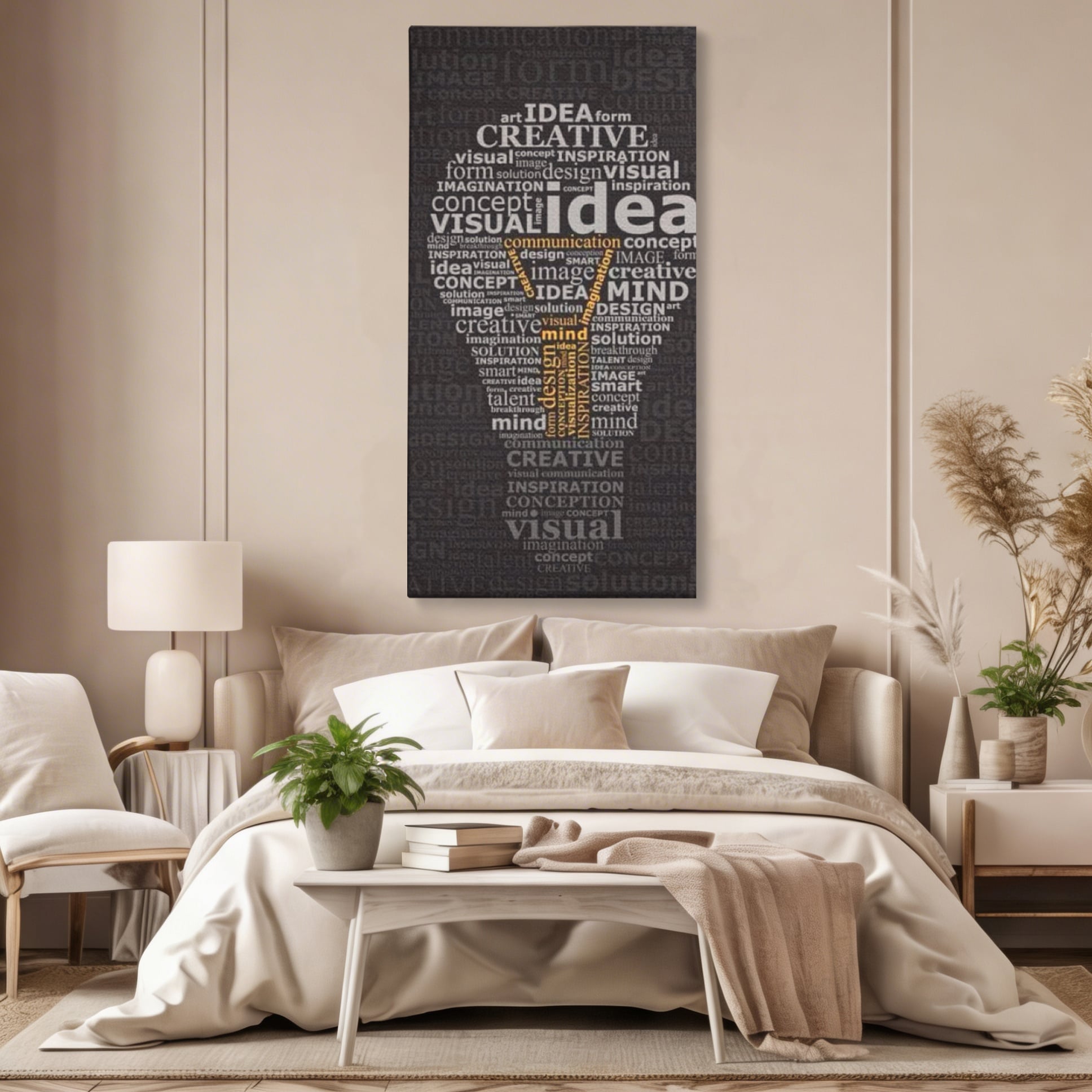 Tablou Canvas Premium LuxCanva® F1025, Ideile Schimba Lumea , Inovatie, Concept, Antreprenor, Idei, Living Room, Birou, Culori vibrante