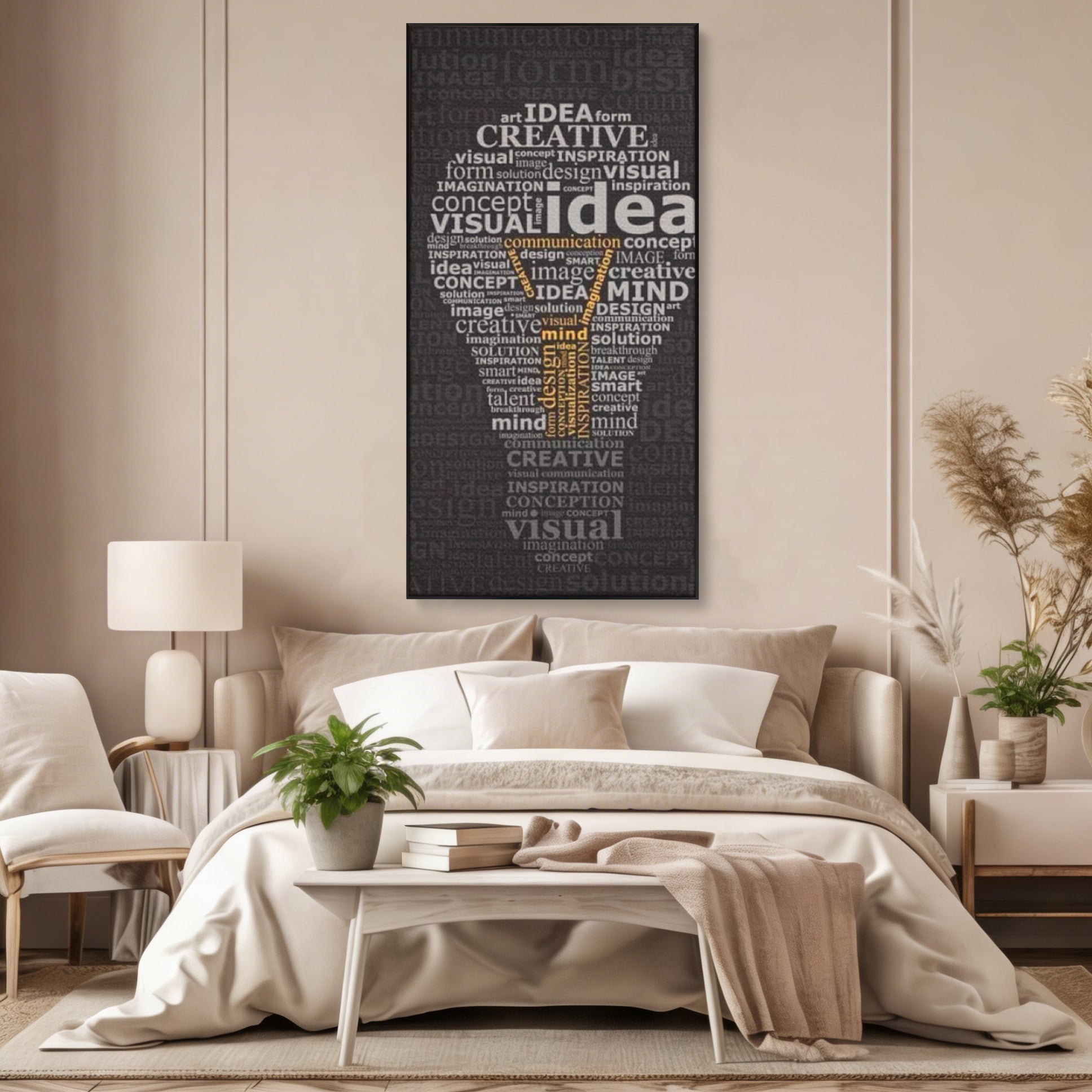 Tablou Canvas Premium LuxCanva® F1025, Ideile Schimba Lumea , Inovatie, Concept, Antreprenor, Idei, Living Room, Birou, Culori vibrante