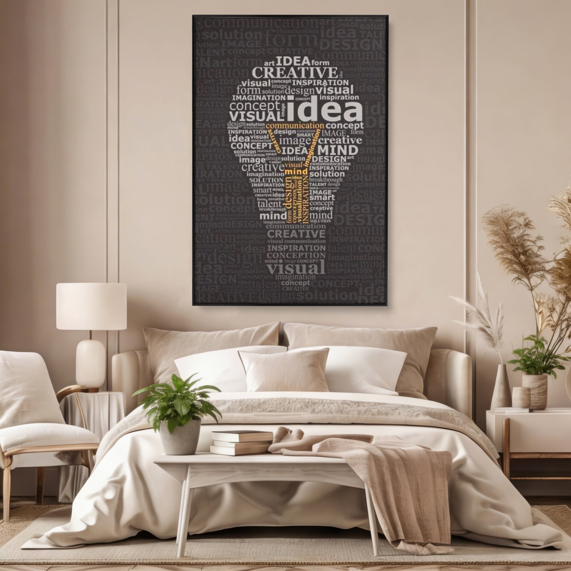 Tablou Canvas Premium LuxCanva® F1025, Ideile Schimba Lumea , Inovatie, Concept, Antreprenor, Idei, Living Room, Birou, Culori vibrante