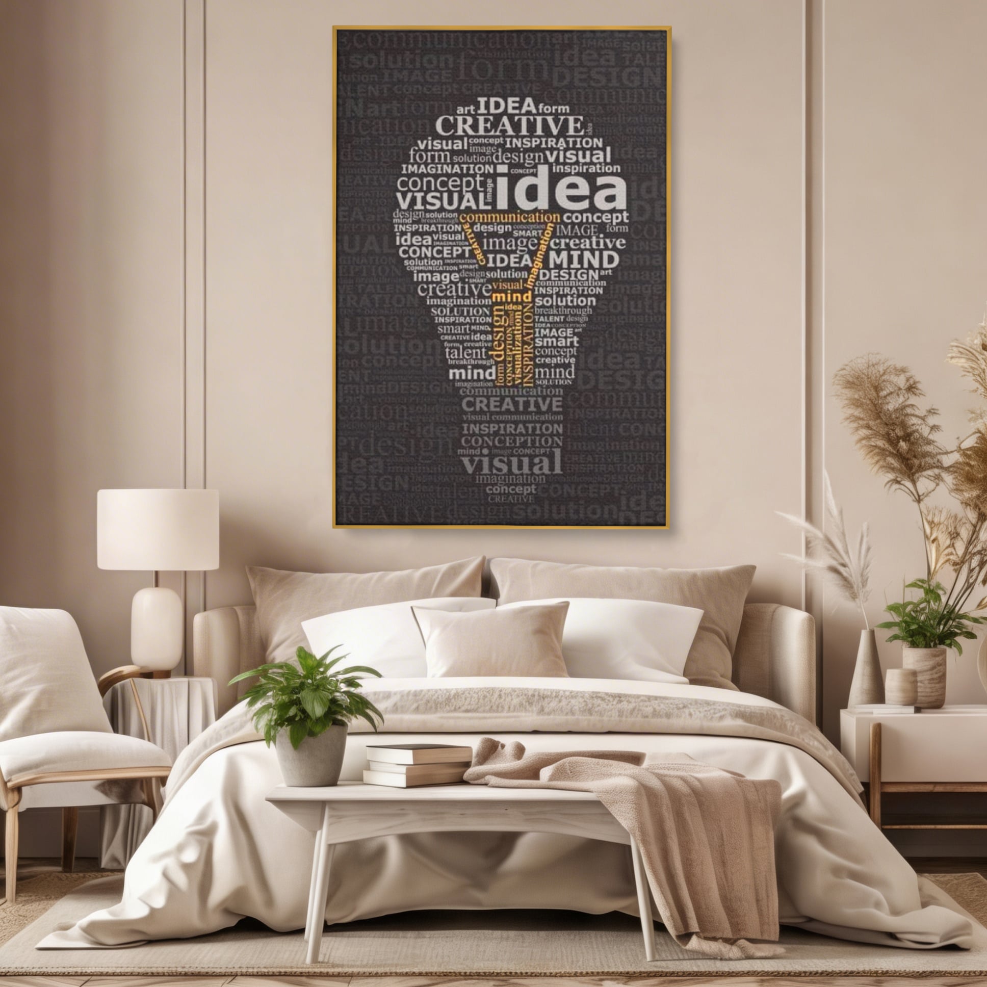 Tablou Canvas Premium LuxCanva® F1025, Ideile Schimba Lumea , Inovatie, Concept, Antreprenor, Idei, Living Room, Birou, Culori vibrante