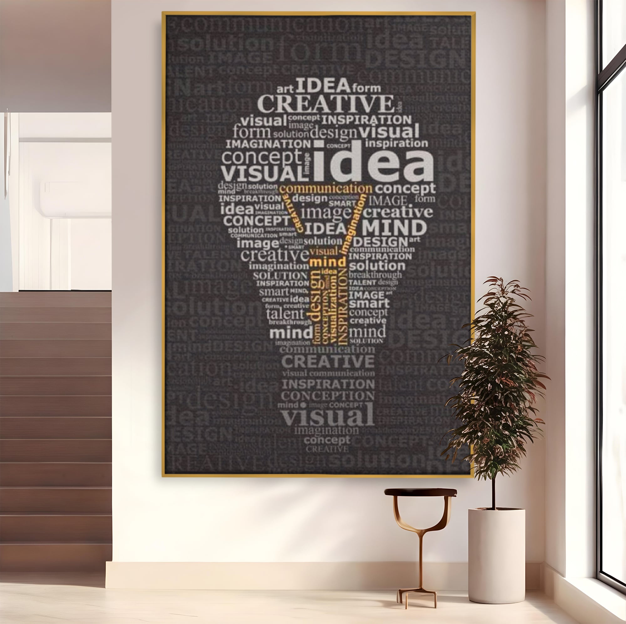 Tablou Canvas Premium LuxCanva® F1025, Ideile Schimba Lumea , Inovatie, Concept, Antreprenor, Idei, Living Room, Birou, Culori vibrante