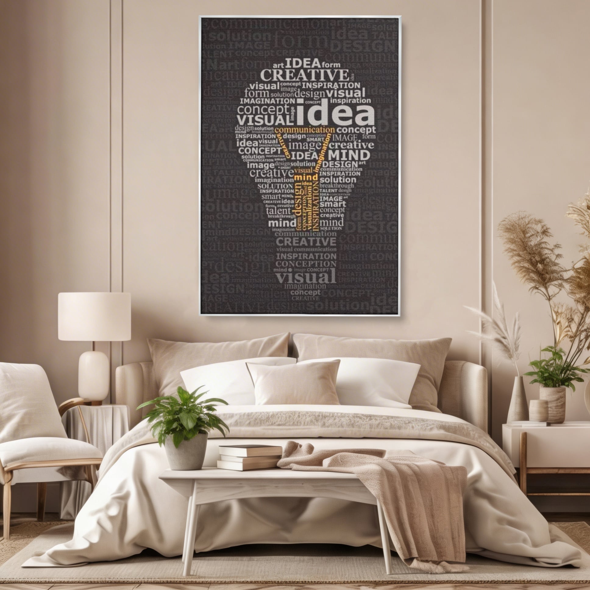 Tablou Canvas Premium LuxCanva® F1025, Ideile Schimba Lumea , Inovatie, Concept, Antreprenor, Idei, Living Room, Birou, Culori vibrante
