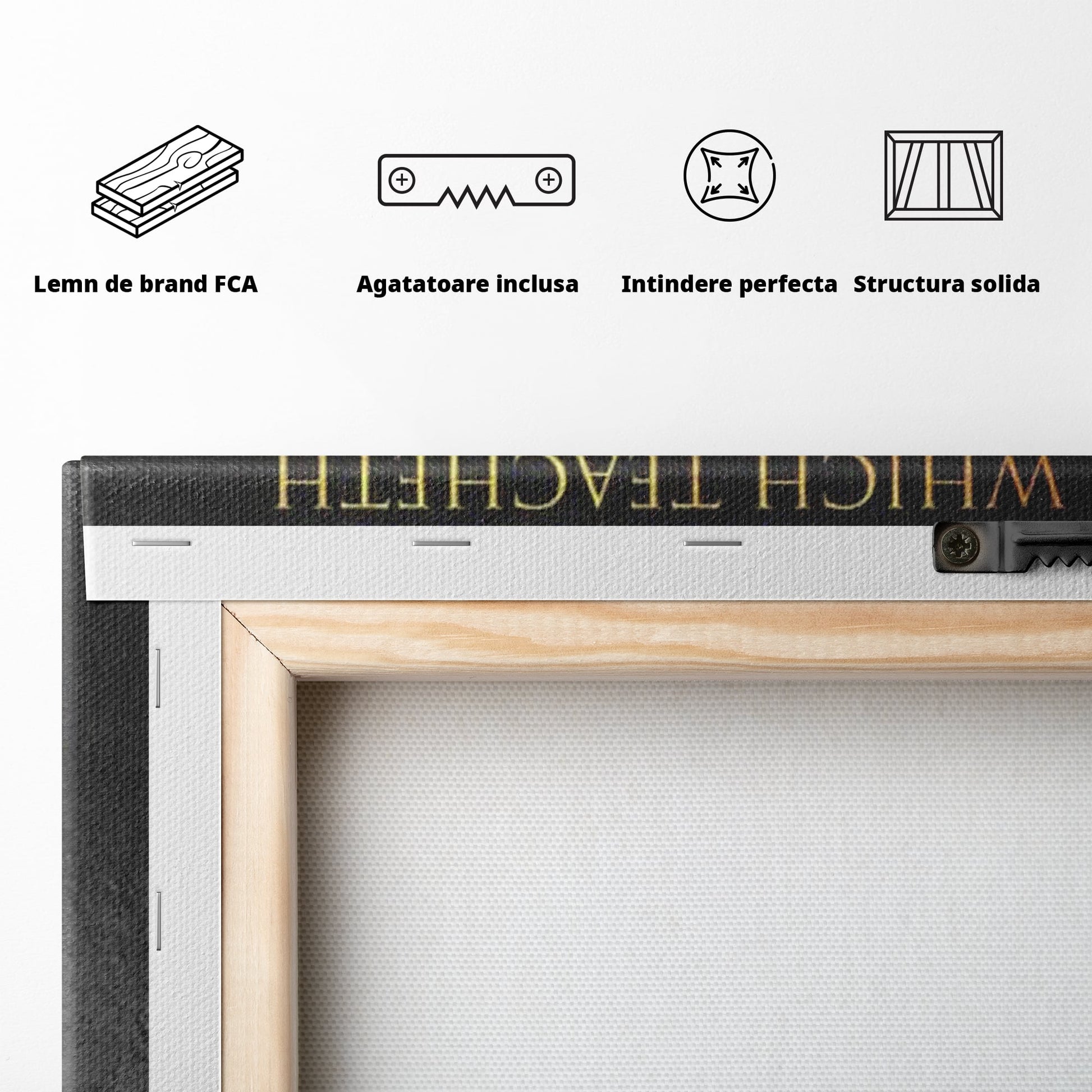 Tablou Canvas Premium LuxCanva® F1026, Curaj si Credinta , Biblic, Protectie, Razboi, Psalmi, Har, Living Room, Birou, Culori vibrante