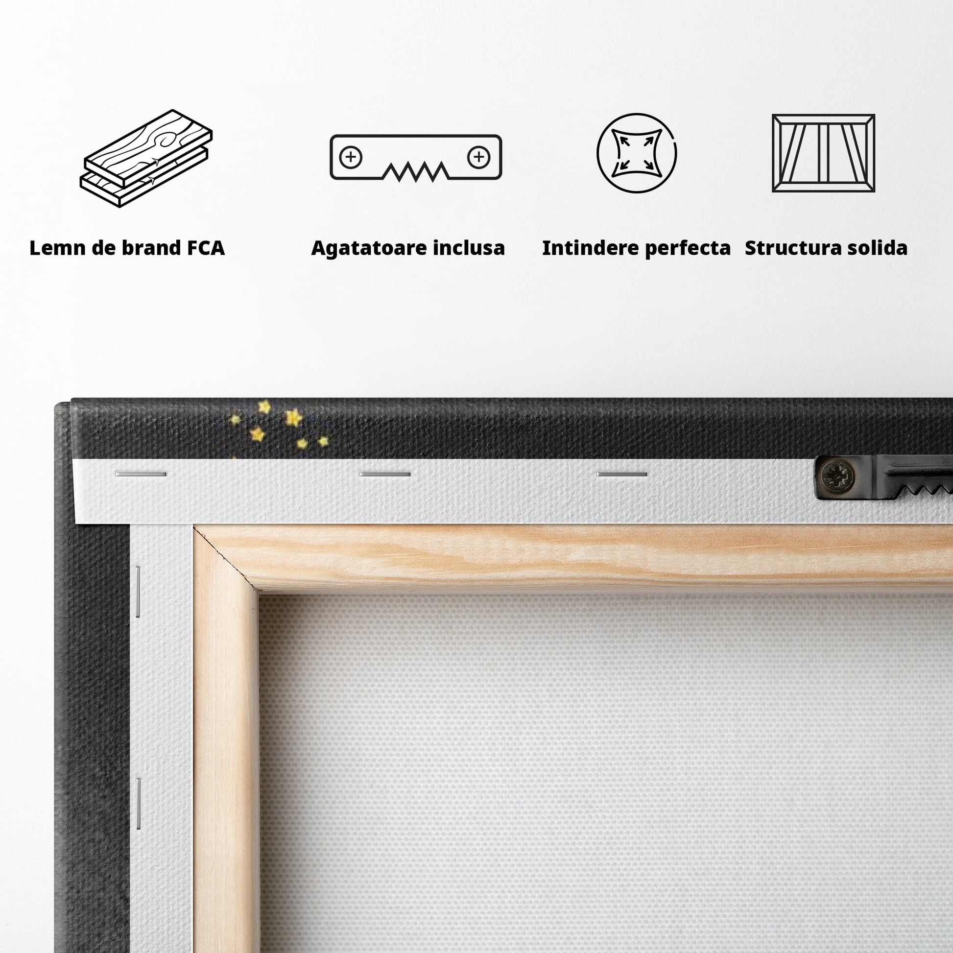 Tablou Canvas Premium LuxCanva® F1027, Cerul si Minunea Creatiei , Maretie, Cosmos, Creatie, Minune, Existenta, Living Room, Birou, Culori vibrante