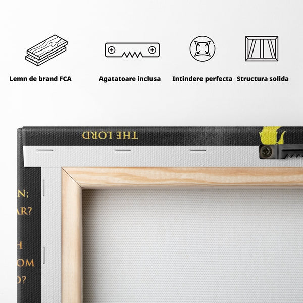 Tablou Canvas Premium LuxCanva® F1030, Puterea Unui Razboinic , Salvare, Lumina, Divin, Luptator, Leu, Living Room, Birou, Culori vibrante