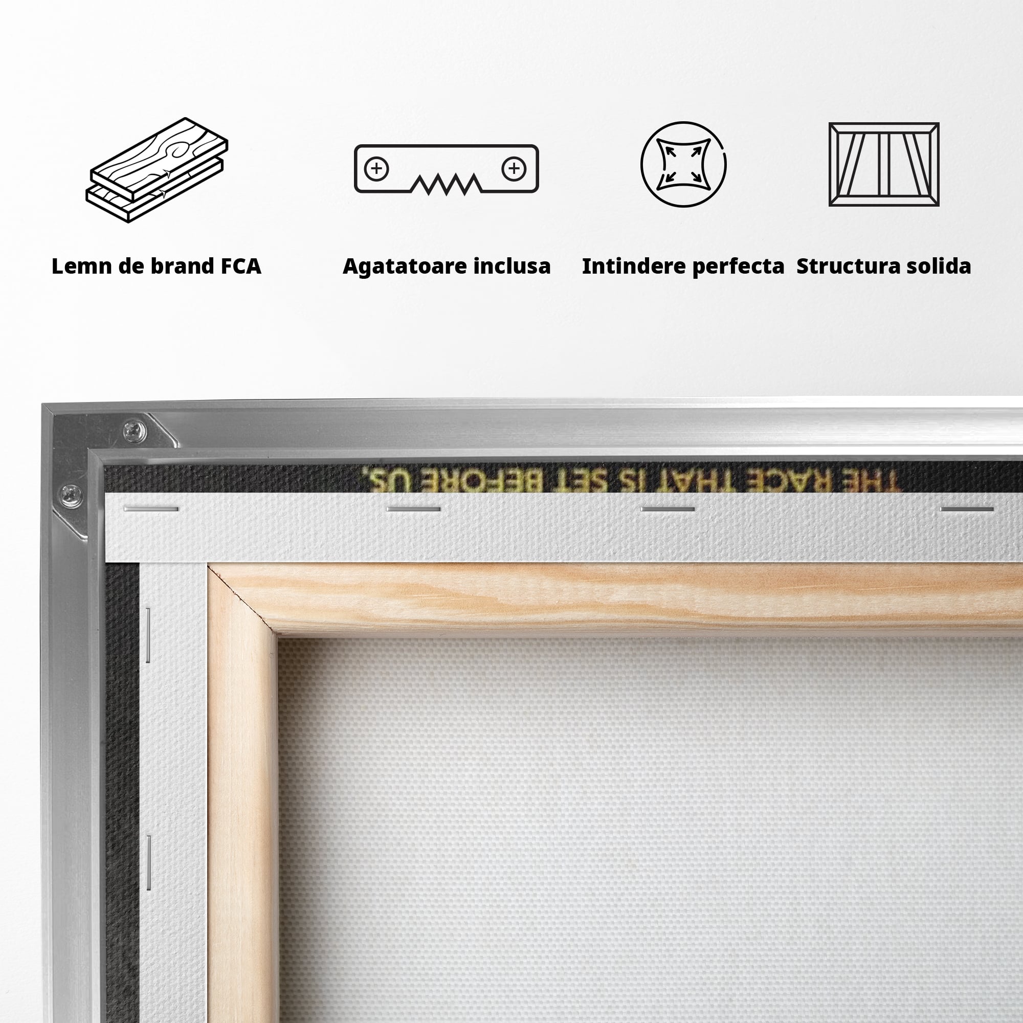 Tablou Canvas Premium LuxCanva® F1031, Alearga Spre Victorie , Verset, Biblic, Alergare, Rabdare, Perseverenta, Living Room, Birou, Culori vibrante