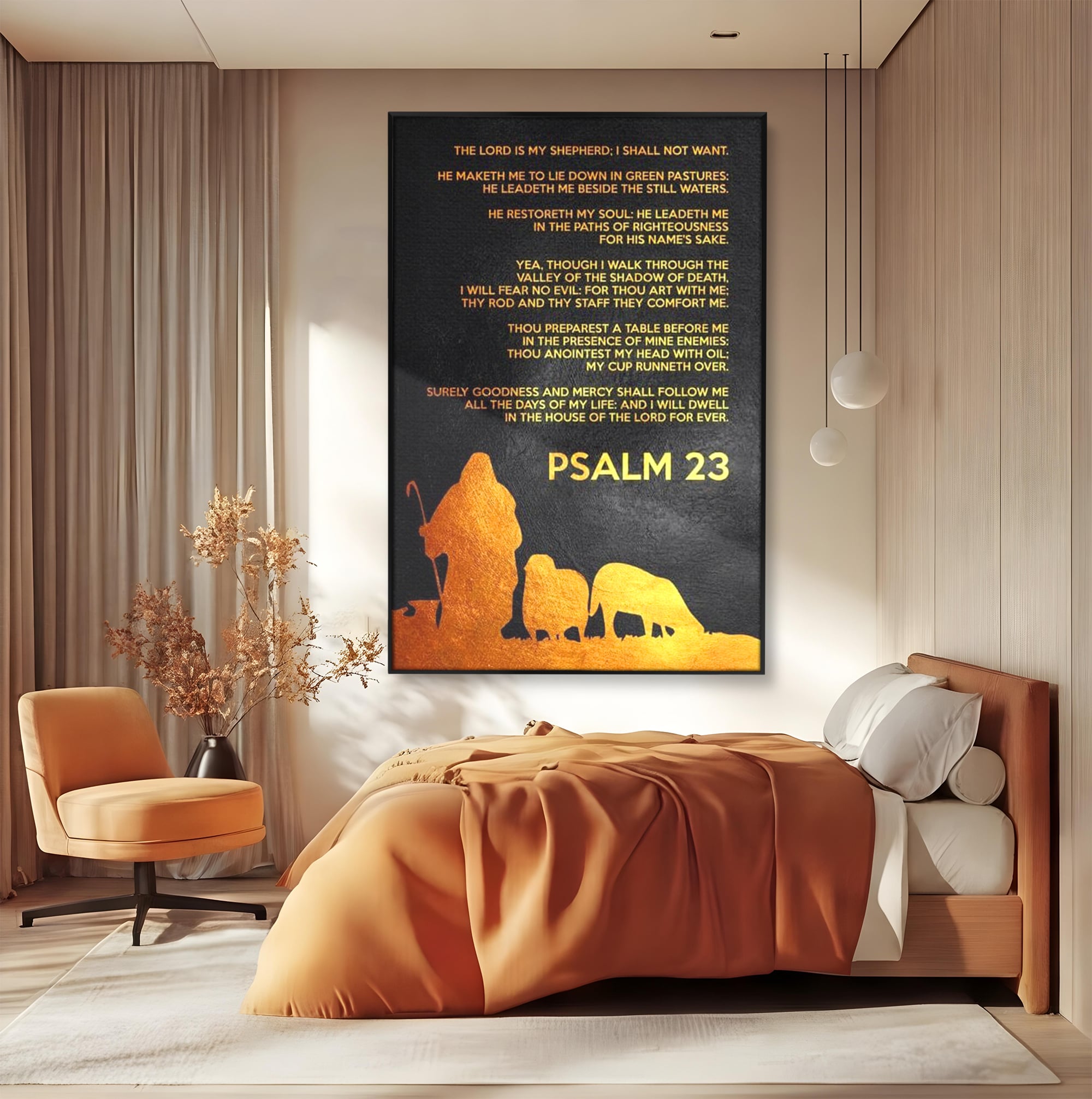 Tablou Canvas Premium LuxCanva® F1032, Pastorul Cel Bun , Rasplata, Calauzit, Pace, Pastor, Meditatie, Living Room, Birou, Culori vibrante
