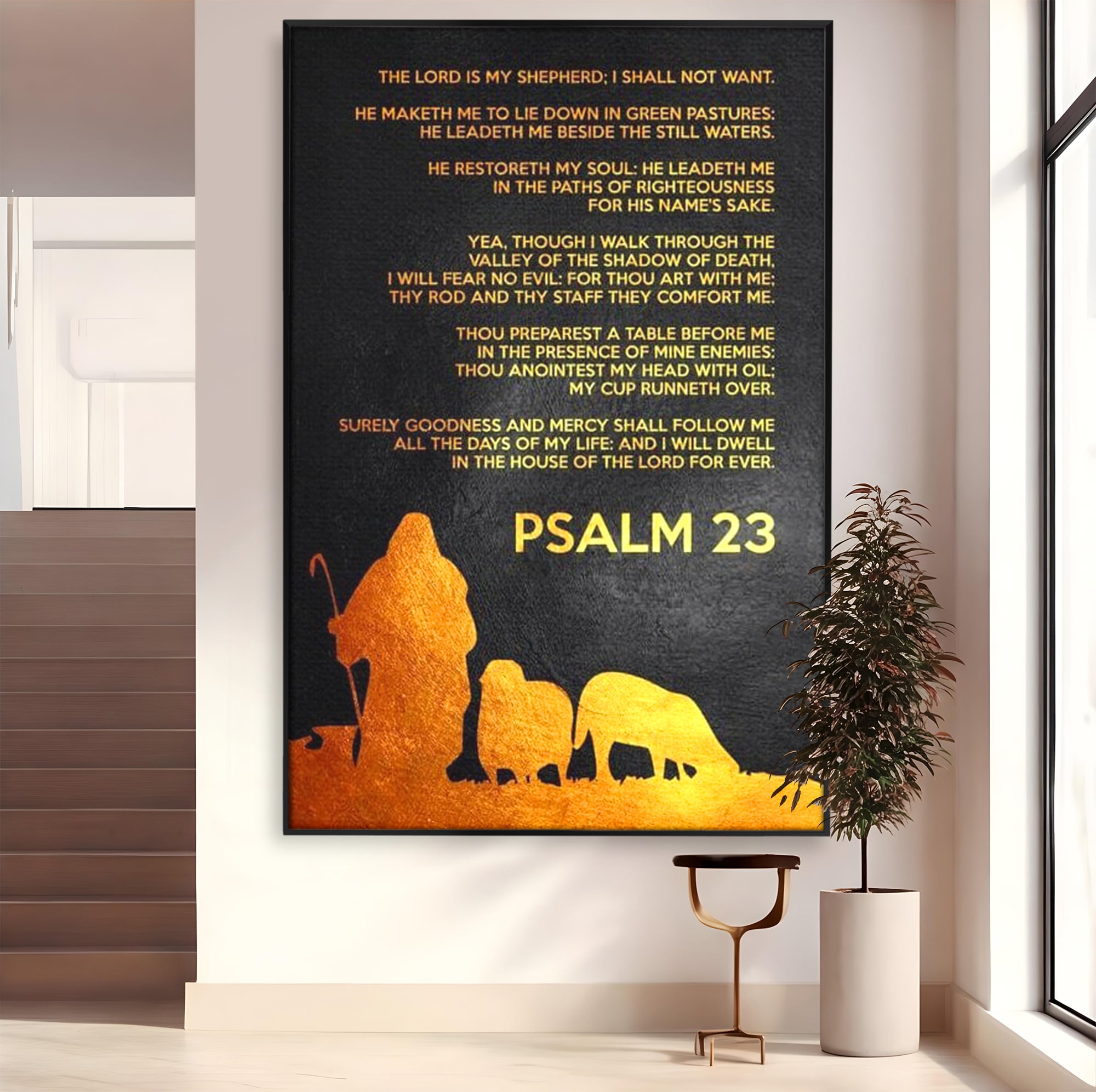Tablou Canvas Premium LuxCanva® F1032, Pastorul Cel Bun , Rasplata, Calauzit, Pace, Pastor, Meditatie, Living Room, Birou, Culori vibrante
