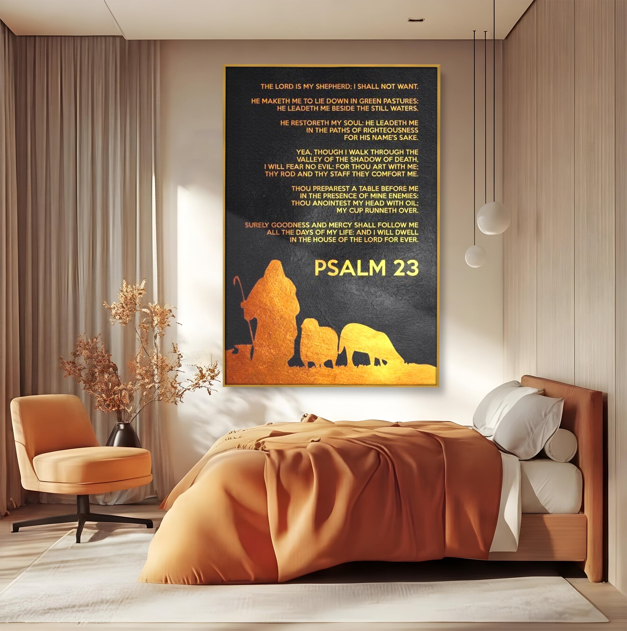 Tablou Canvas Premium LuxCanva® F1032, Pastorul Cel Bun , Rasplata, Calauzit, Pace, Pastor, Meditatie, Living Room, Birou, Culori vibrante