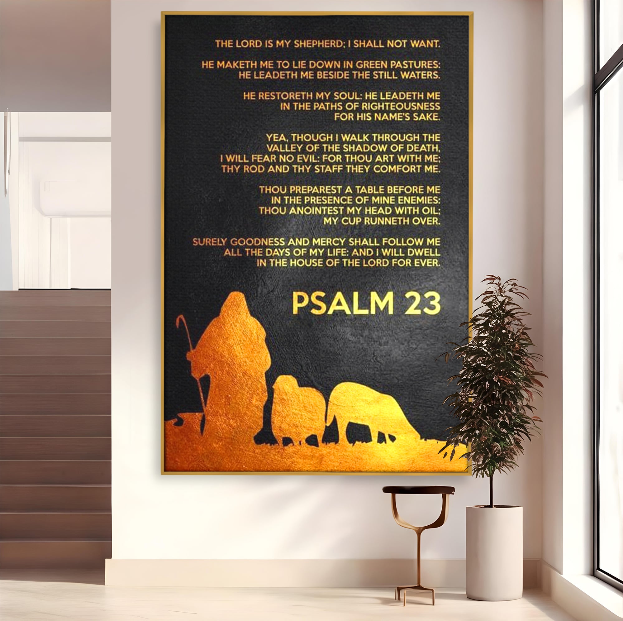 Tablou Canvas Premium LuxCanva® F1032, Pastorul Cel Bun , Rasplata, Calauzit, Pace, Pastor, Meditatie, Living Room, Birou, Culori vibrante