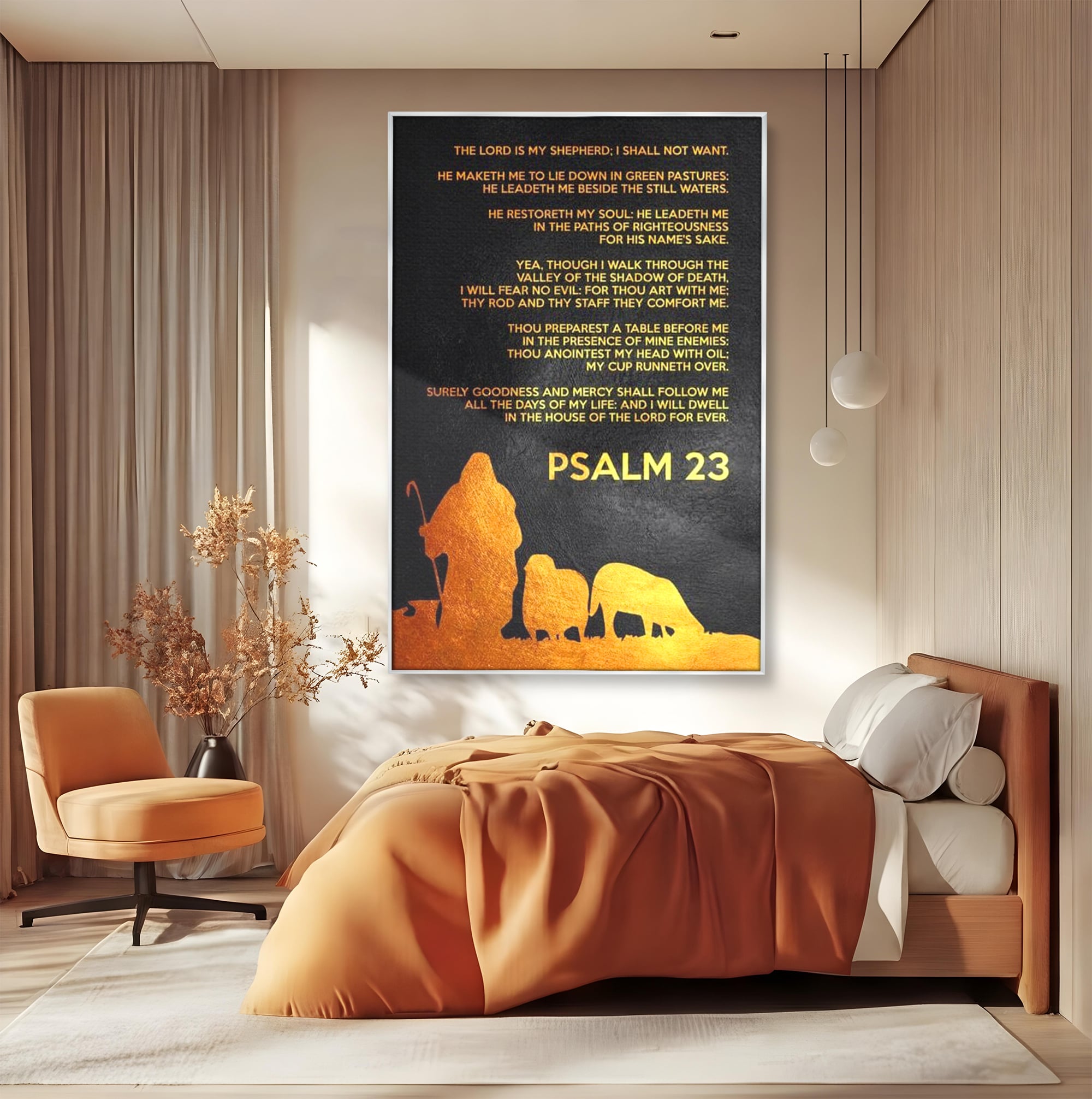 Tablou Canvas Premium LuxCanva® F1032, Pastorul Cel Bun , Rasplata, Calauzit, Pace, Pastor, Meditatie, Living Room, Birou, Culori vibrante