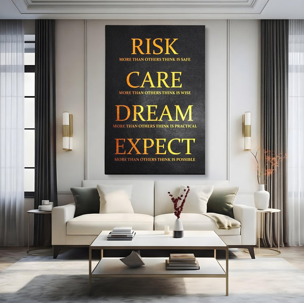 Tablou Canvas Premium LuxCanva® F1035, Mentalitatea Unui Invingator , Motivatie, Visare, Risc, Compasiune, Living Room, Birou, Culori vibrante