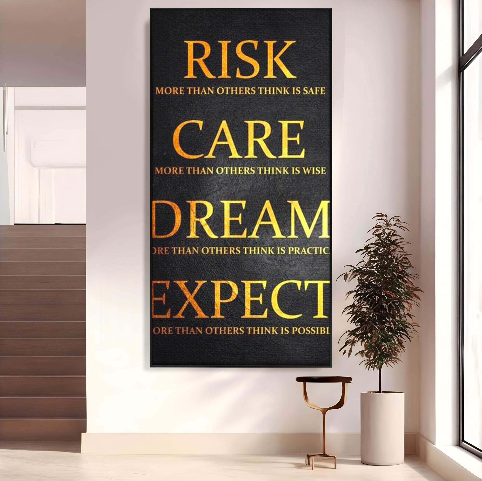 Tablou Canvas Premium LuxCanva® F1035, Mentalitatea Unui Invingator , Motivatie, Visare, Risc, Compasiune, Living Room, Birou, Culori vibrante