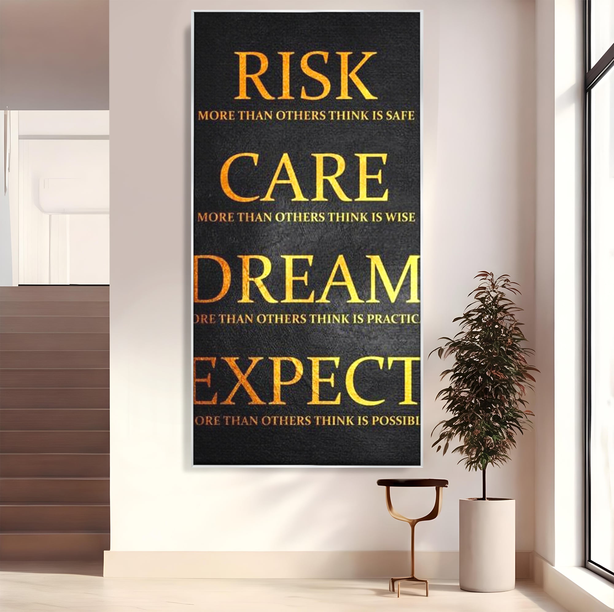 Tablou Canvas Premium LuxCanva® F1035, Mentalitatea Unui Invingator , Motivatie, Visare, Risc, Compasiune, Living Room, Birou, Culori vibrante