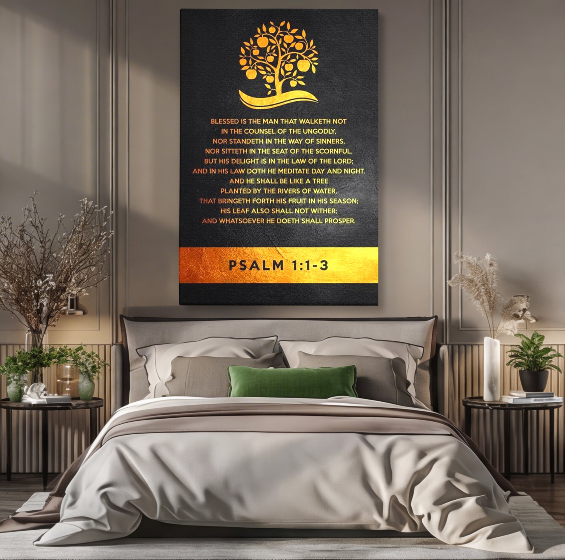 Tablou Canvas Premium LuxCanva® F1036, Dreptatea Aduce Roade , Prosperitate, Copac, Stabilitate, Statornic, Living Room, Birou, Culori vibrante