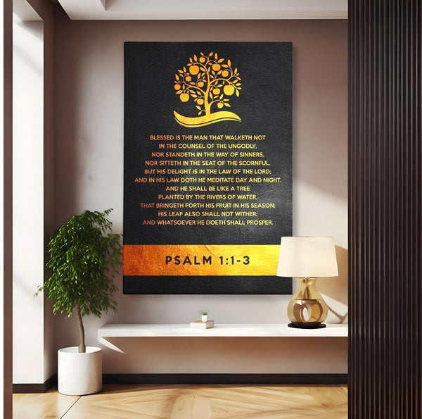 Tablou Canvas Premium LuxCanva® F1036, Dreptatea Aduce Roade , Prosperitate, Copac, Stabilitate, Statornic, Living Room, Birou, Culori vibrante