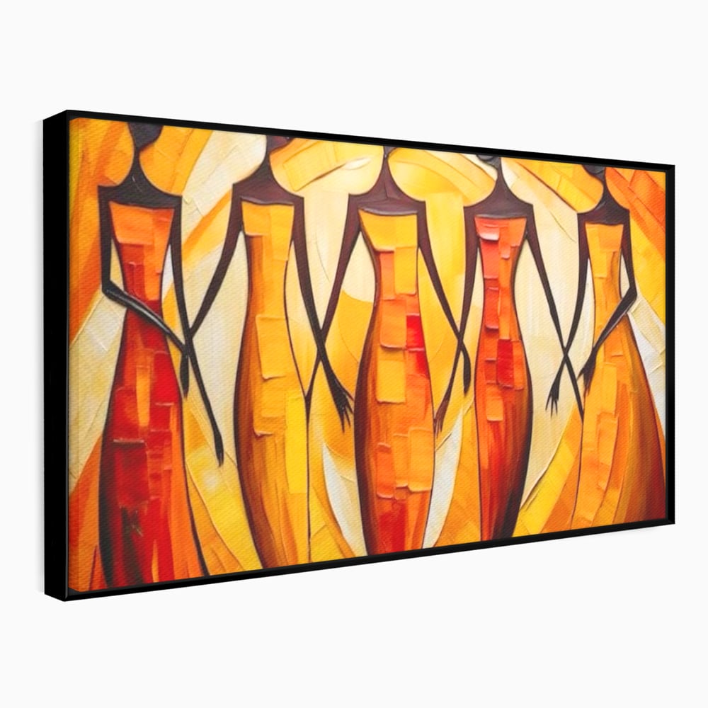 Tablou Canvas Premium LuxCanva® G1001, Armonie Feminina ,  Femei, Prietenie, Solidaritate, Dans, Emotie, Conexiune, Living, Dormitor, Culori vibrante