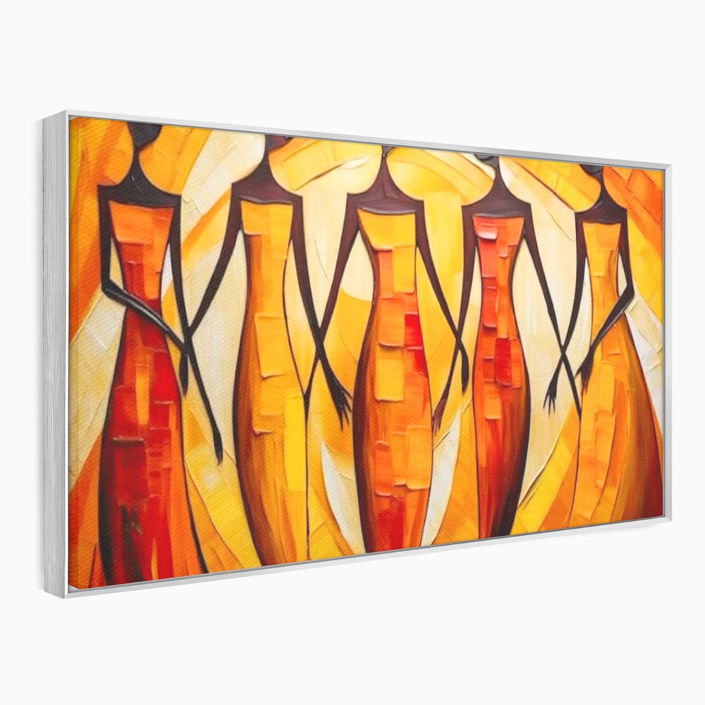 Tablou Canvas Premium LuxCanva® G1001, Armonie Feminina ,  Femei, Prietenie, Solidaritate, Dans, Emotie, Conexiune, Living, Dormitor, Culori vibrante