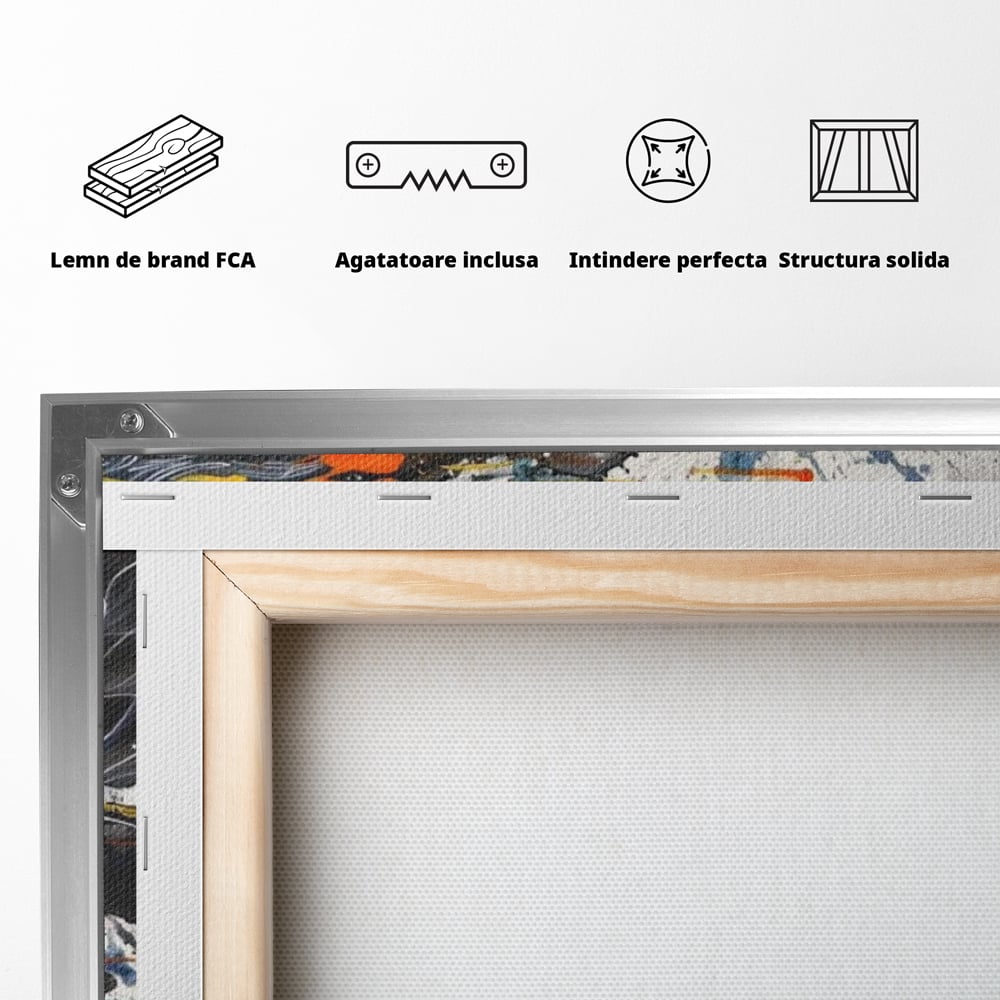 Tablou Canvas Premium LuxCanva® G1002, Mister In Culori , Buze, Rosii, Dramatism, Abstract, Frumusete, Haos, Living, Dormitor, Culori vibrante