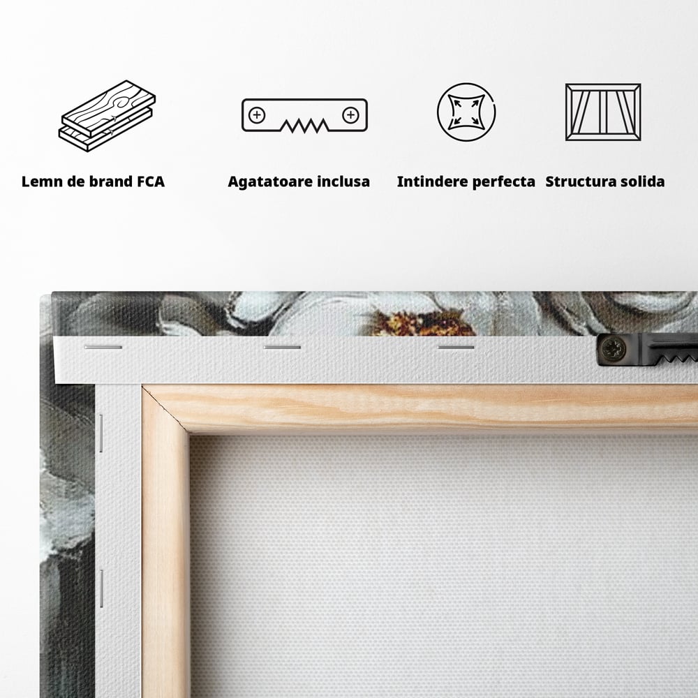 Tablou Canvas Premium LuxCanva® G1003, Regina Florilor , Eleganta, Piele, Stralucitoare, Textura, Senzualitate, Portret, Living, Dormitor, Culori vibrante