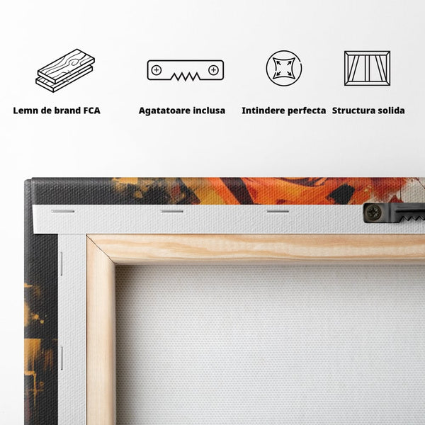 Tablou Canvas Premium LuxCanva® G1007, Gratia Unei Zeite , Turban, Rosu, Accesorii, Auriu, Africa, Bijuterii, Femeie, Living, Dormitor, Culori vibrante