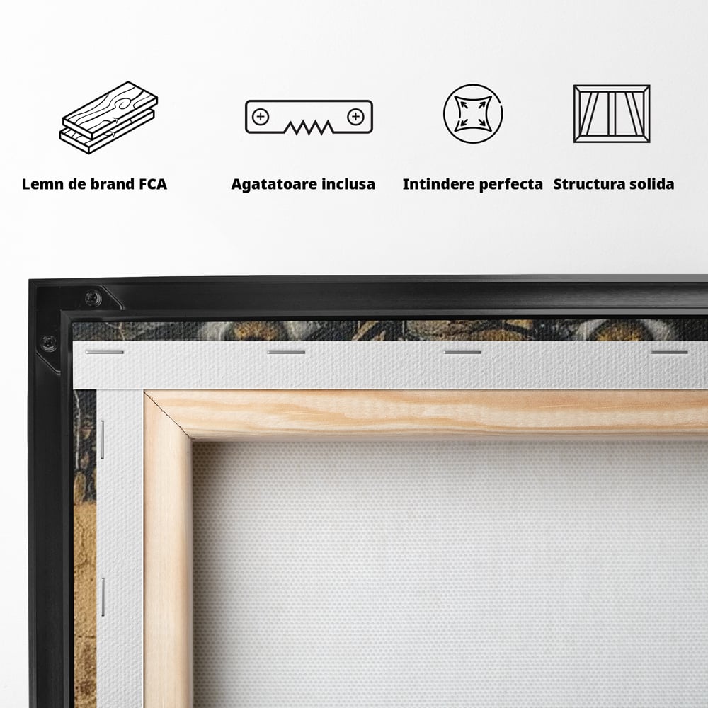Tablou Canvas Premium LuxCanva® G1008, Chipul Africii , Natura, Copaci, Pamant, Privire, Simbolism, Femeie, Living, Dormitor, Culori vibrante
