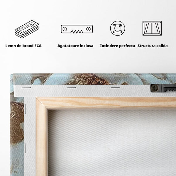 Tablou Canvas Premium LuxCanva® G1016, Regina Petalelor , Gratie, Floare, Buchet, Delicatete, Coronita, Aur, Petale, Eleganta, Living, Dormitor, Culori vibrante