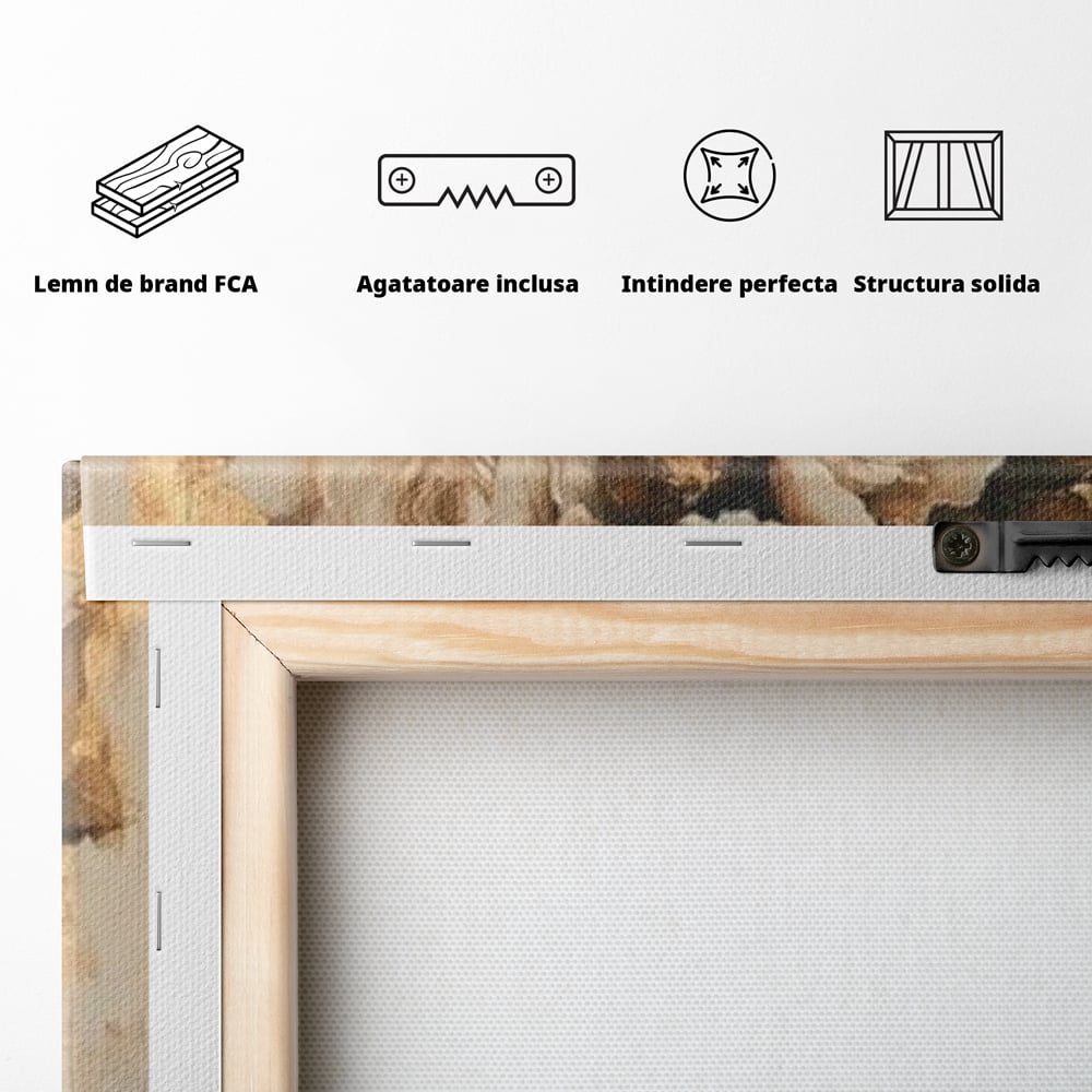 Leinwandbilder Premium LuxCanva® G1020, Metamorphose der Weiblichkeit, Träumen, Blumen, Geheimnisvoll, Gold, Seele, Gedanken, Portrait, Wohnen, Schlafzimmer, Lebendige Farben
